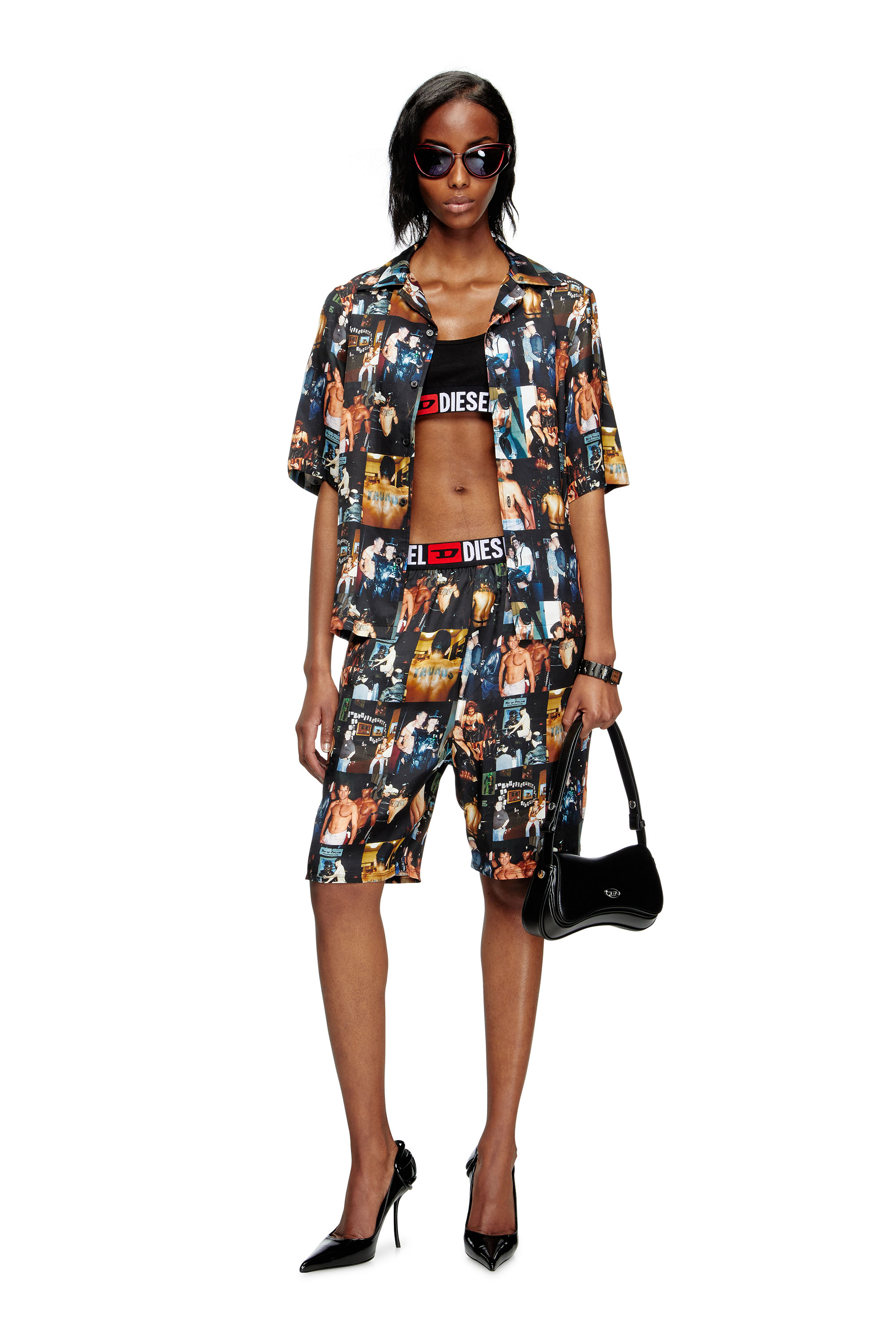 Diesel - PR-P-TOLL-SHOR-TOM25, Pantalones cortos con estampados gráficos Unisex in Negro - 6