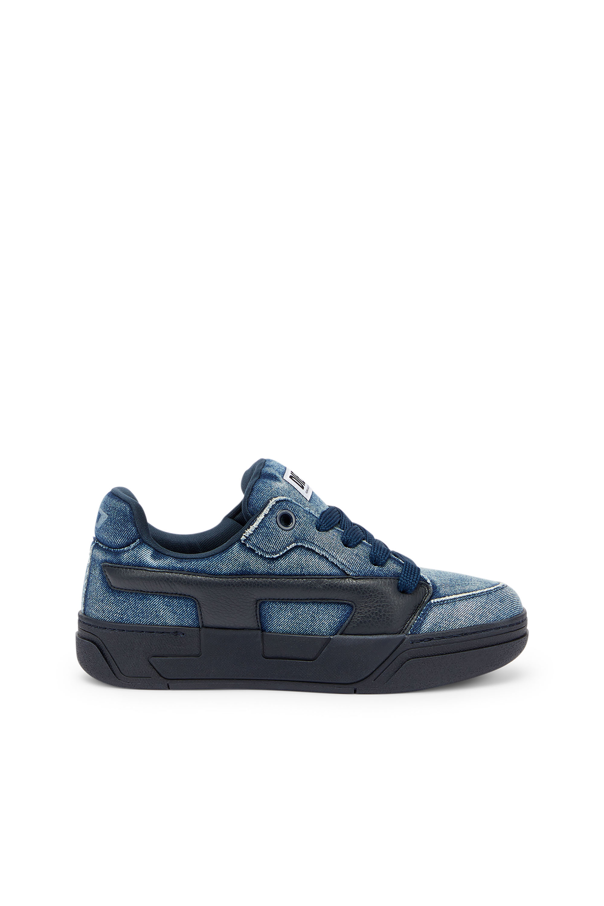 Diesel - S-D-OLLIE LOW, S-D-Ollie - Zapatillas en denim deshilachado lavado oscuro Hombre in Azul marino - 1