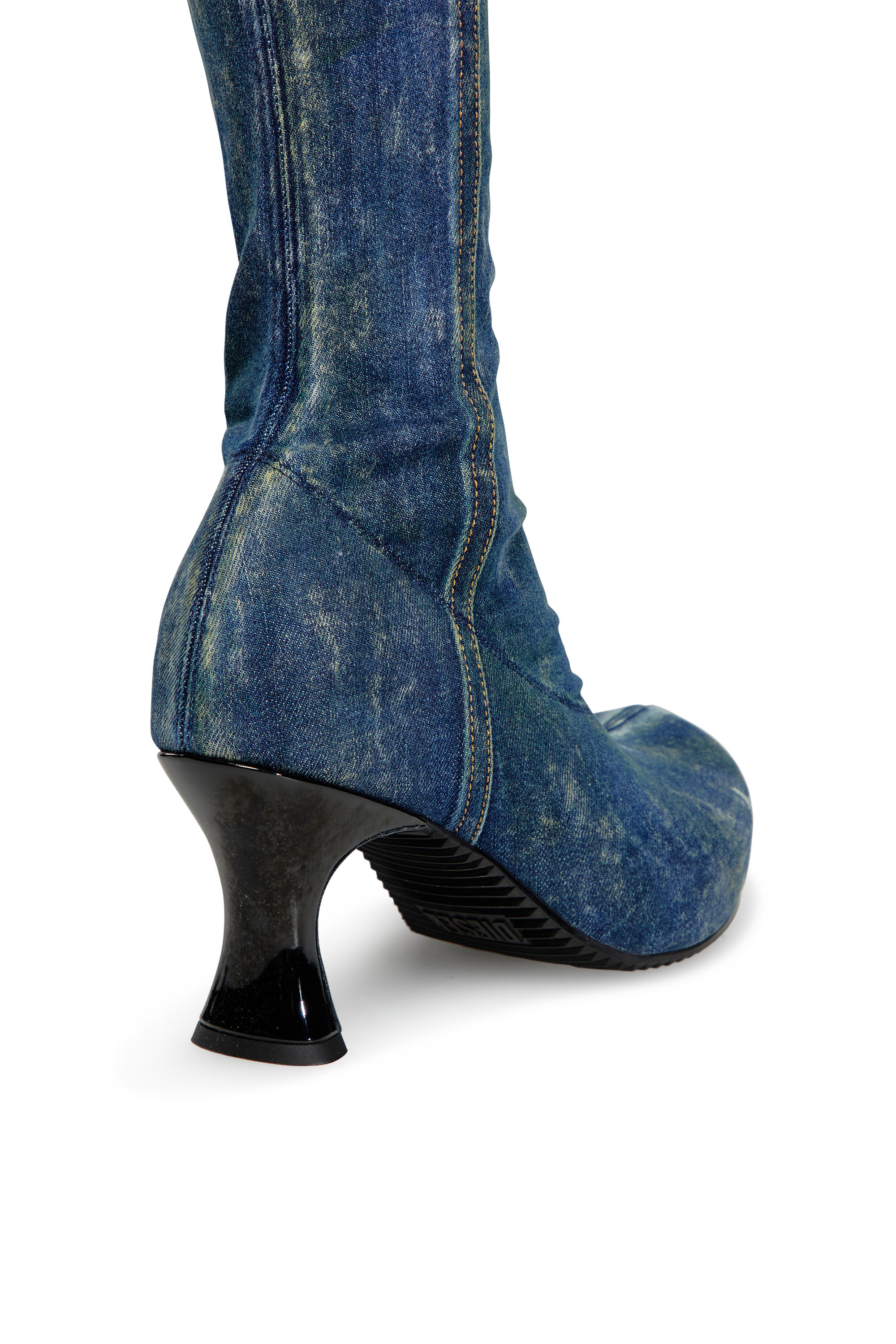 Diesel - D-WOODSTOCK TBT, Female's D-Woodstock-Over-the-knee boots in denim in Dark Blue - 4