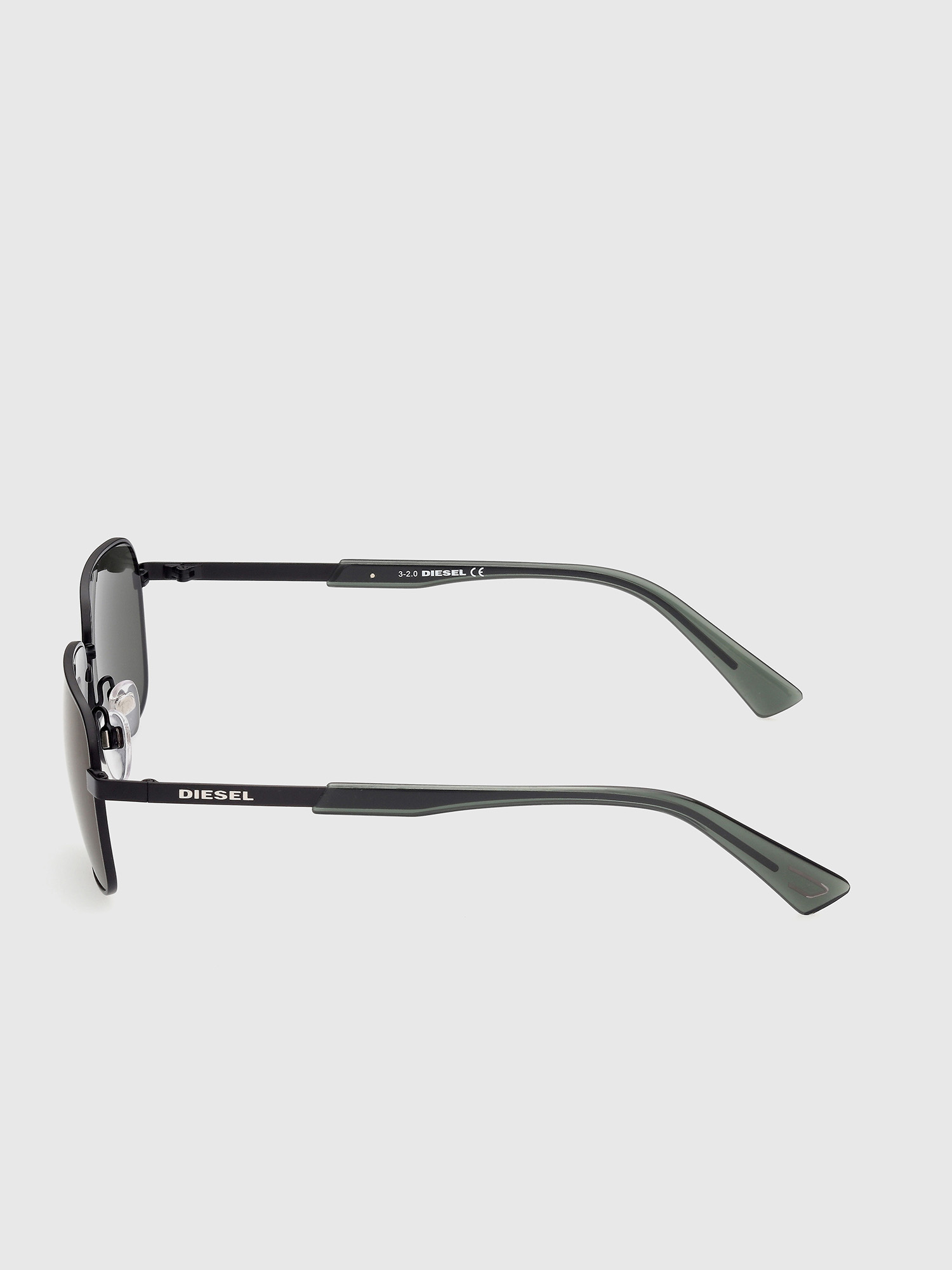 Diesel - DL0354, Man's Rectangular easy to wear metal sunglasses in Black - 3