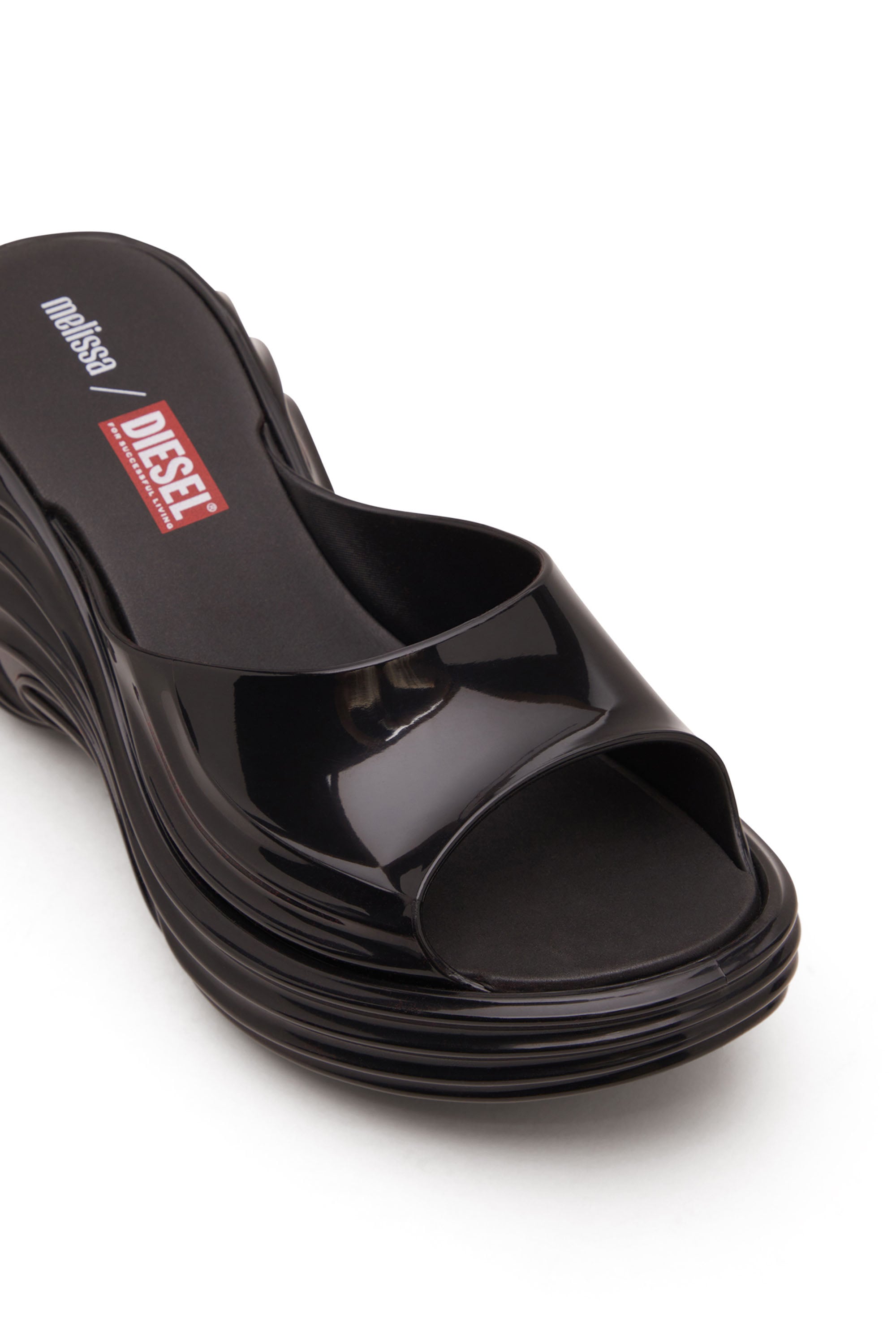 Diesel - MELISSA QUANTUM PLATFORM, Female's Platform mule in Melflex&reg; in Black - 6