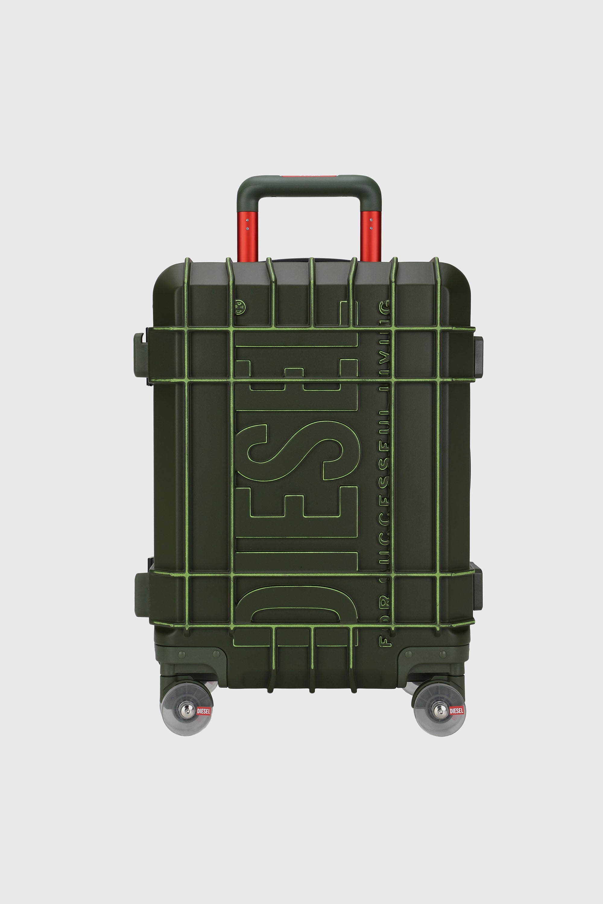 Diesel - DIESEL PC STRONG IMAGE TROLLEY- DSL003, Unisex's Rugged suitcase size S in Military Green - 1