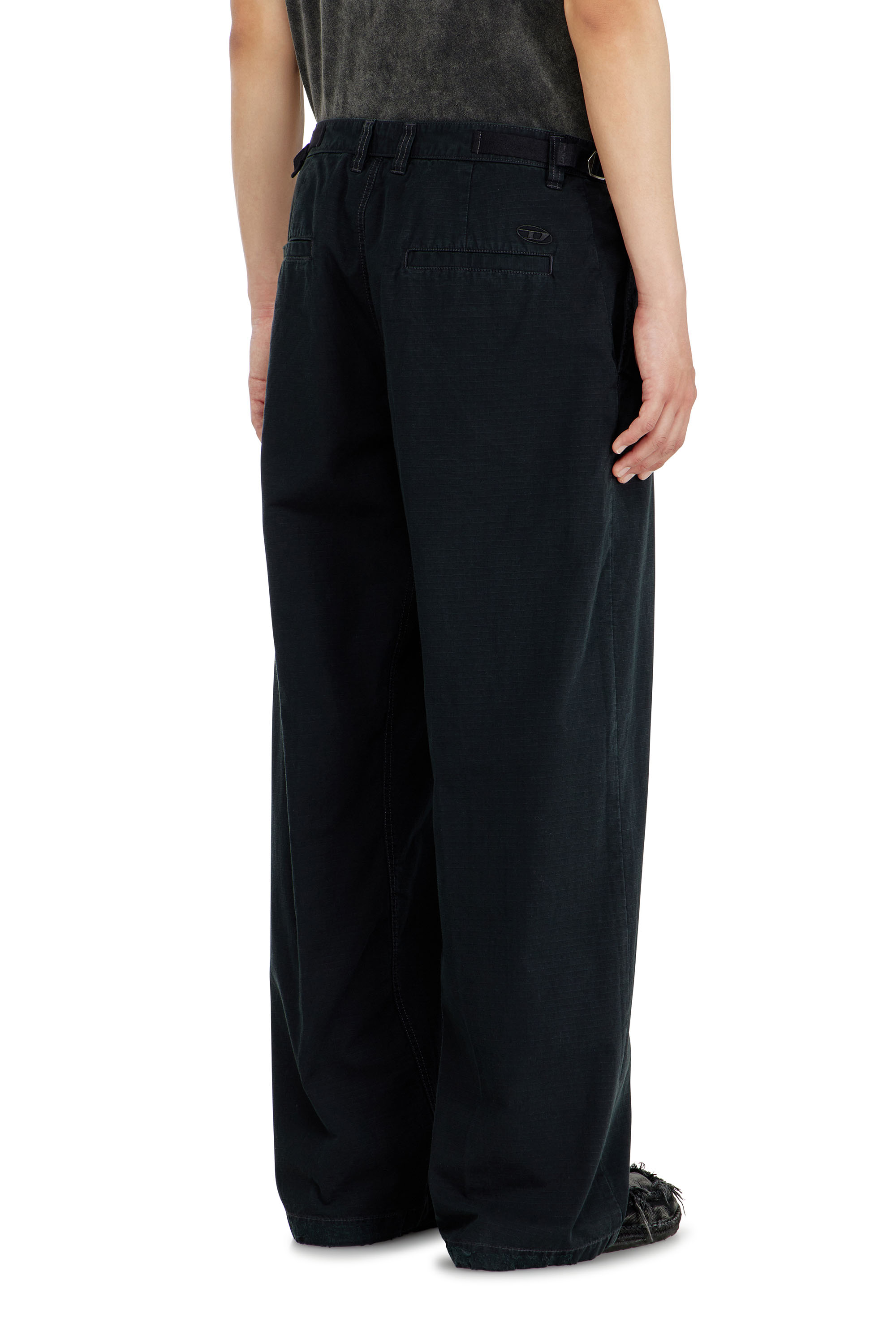 Diesel - P-BALL, Pantalon en ripstop de coton avec boucles lat&eacute;rales Homme in ToBeDefined - 3