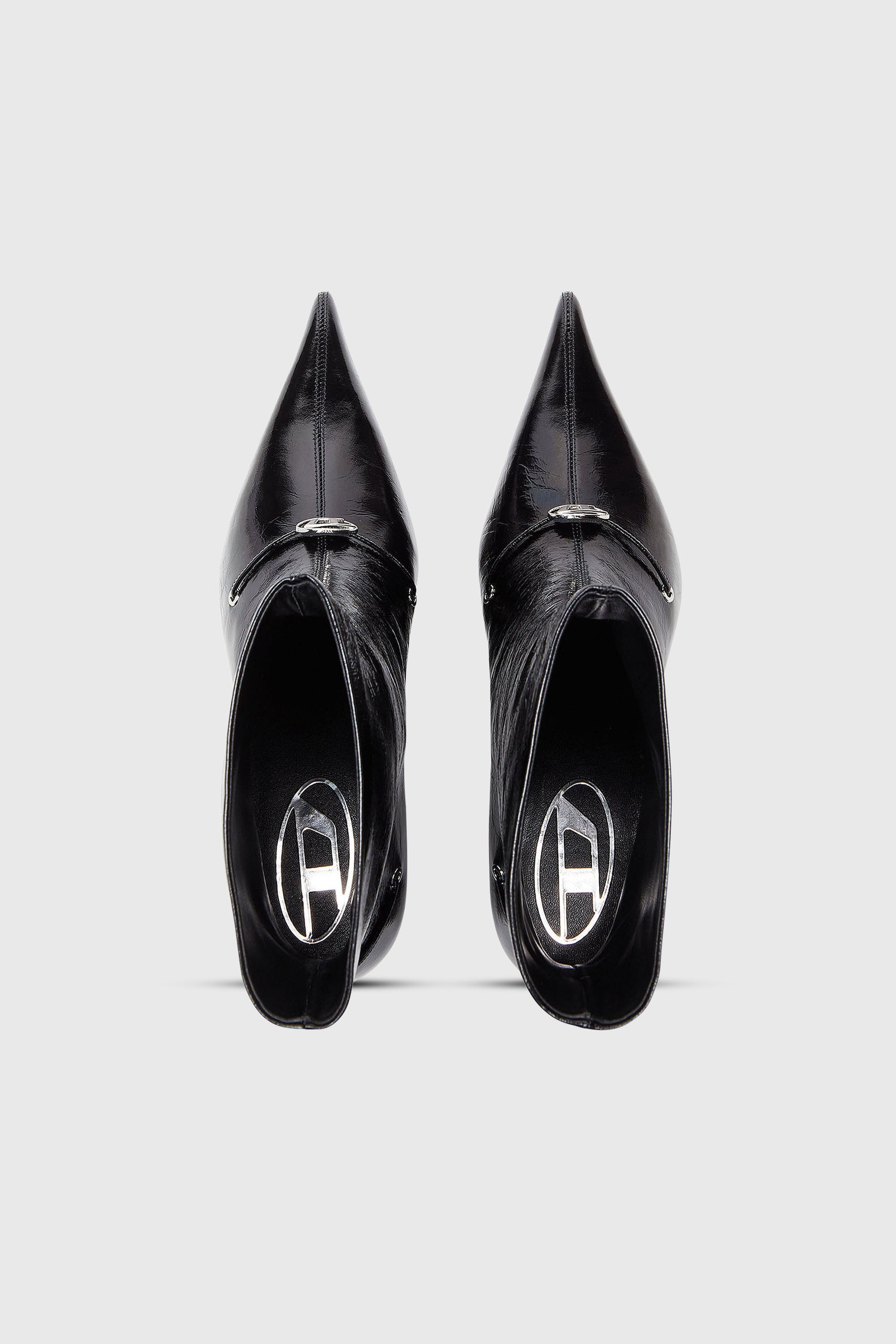Diesel - D-JEWELS  40 TUBE, D-Jewels - Botines de cuero naplak Mujer in Negro - 5