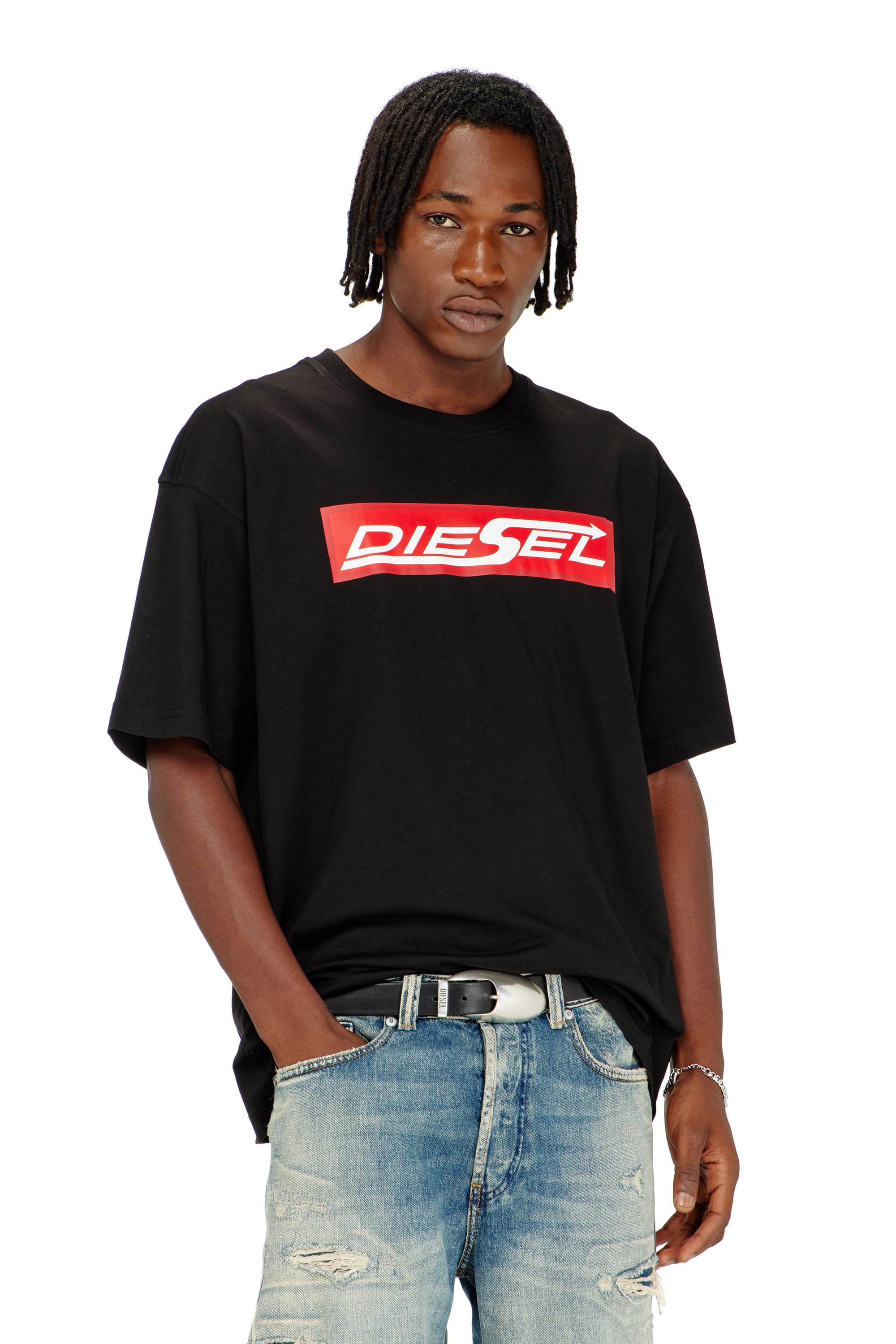Diesel - T-BOXT-AA20, T-shirt en coton avec logo Diesel imprim&eacute; Homme in Polychrome - 1