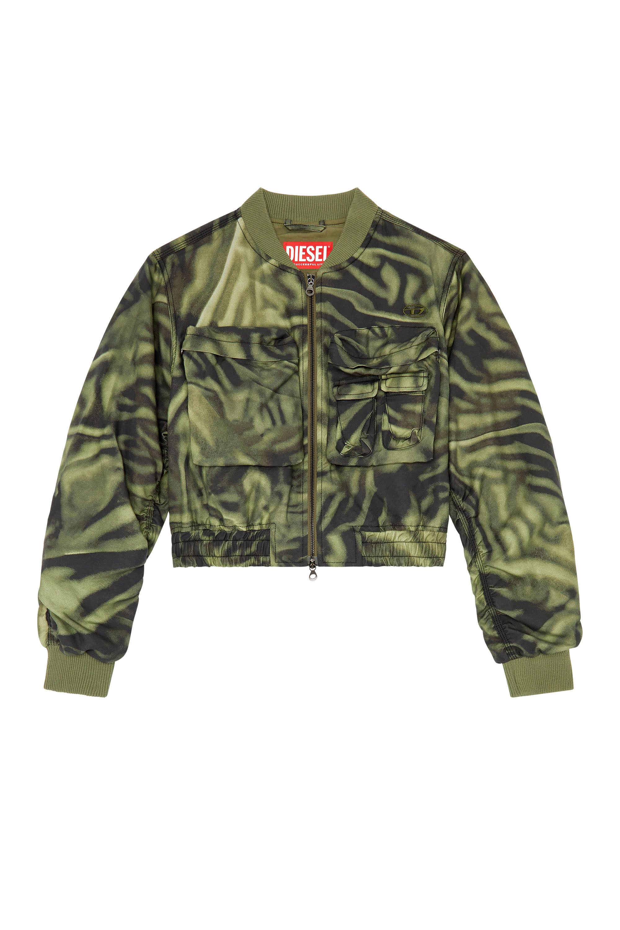 Women's Cargo bomber in zebra-camo twill | Multicolor | Diesel
