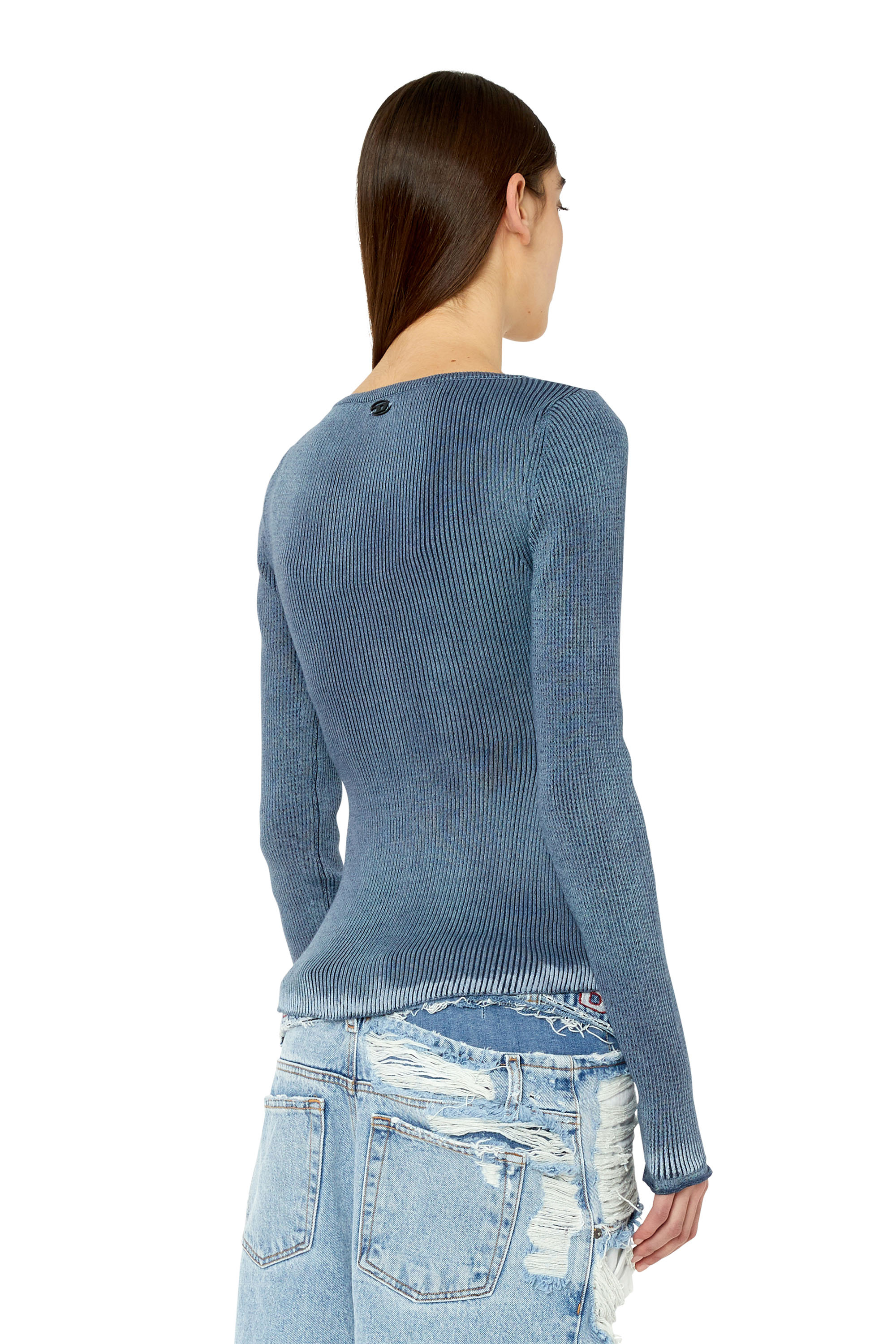 M-IDORI Woman: Knitted bra top and cardigan set | Diesel