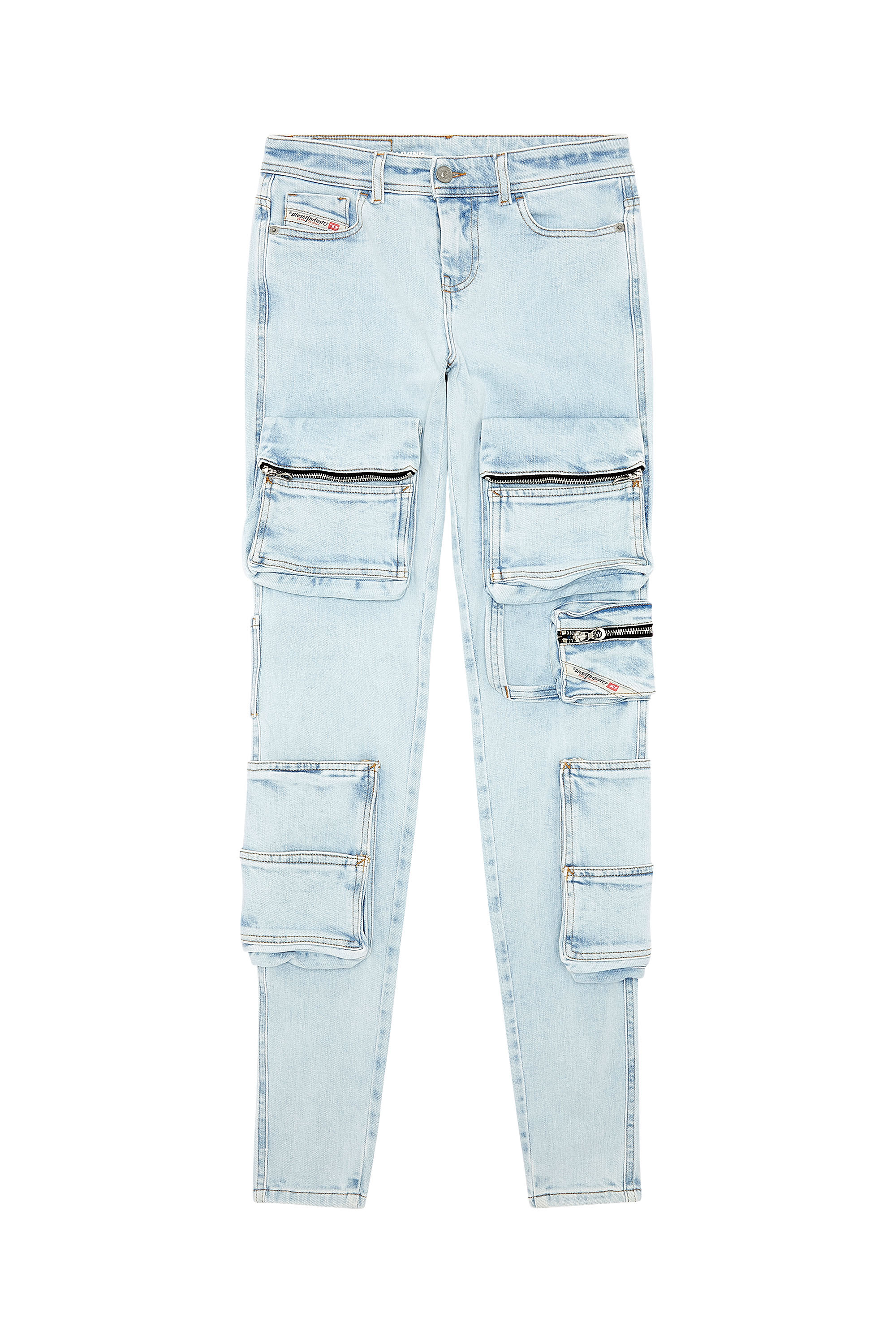 Skinny Jeans 1984 Slandy-High 068FU, Light Blue Diesel - Woman's Skinny Jeans 1984 Slandy-High 068FU, Light Blue - 2