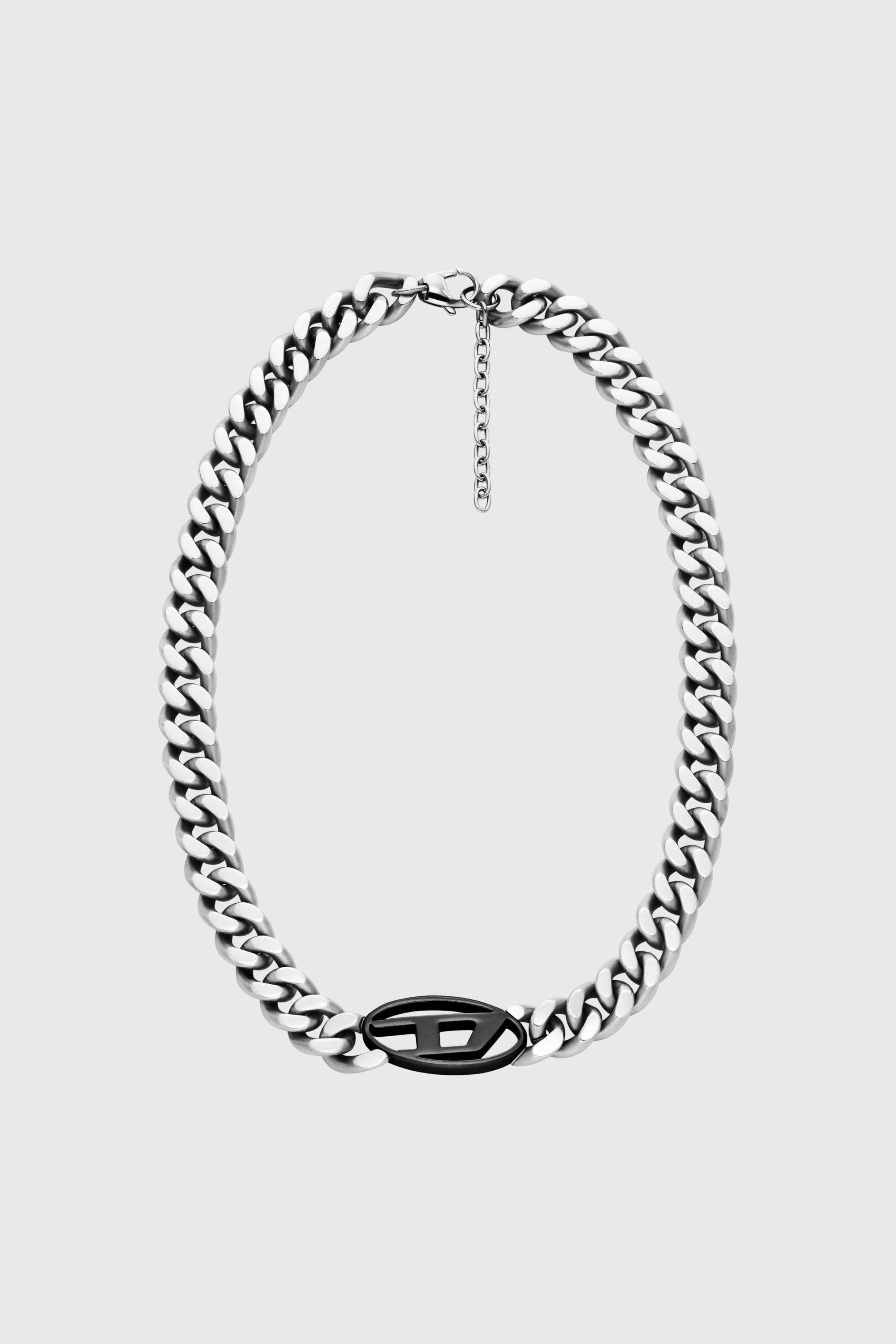 Diesel - DX1635931 JEWELLERY, Unisex's Two-tone stainless steel chain necklace in Silver/Black - 1
