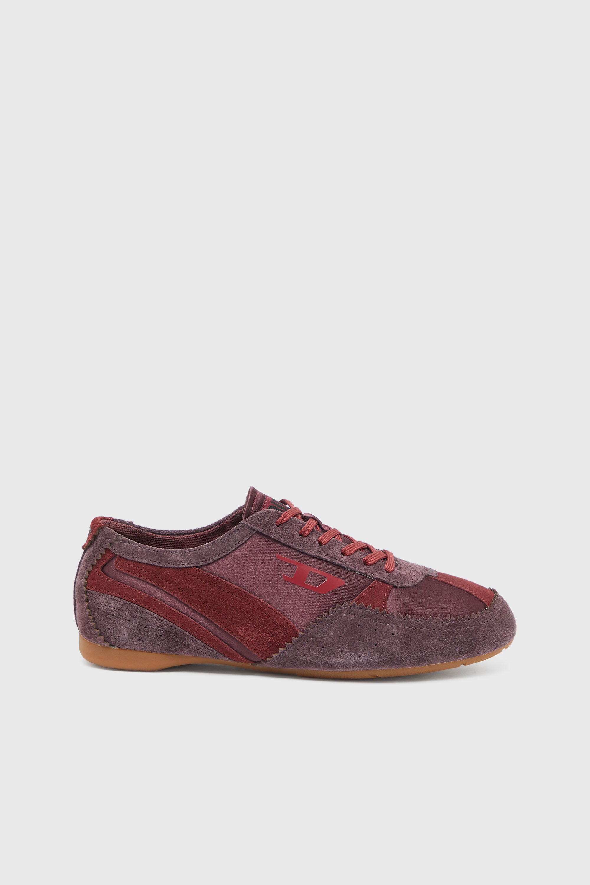 Diesel - D-MILE LOW II W, D-Mile- Zapatillas con superposiciones de ante Mujer in Rojo - 1