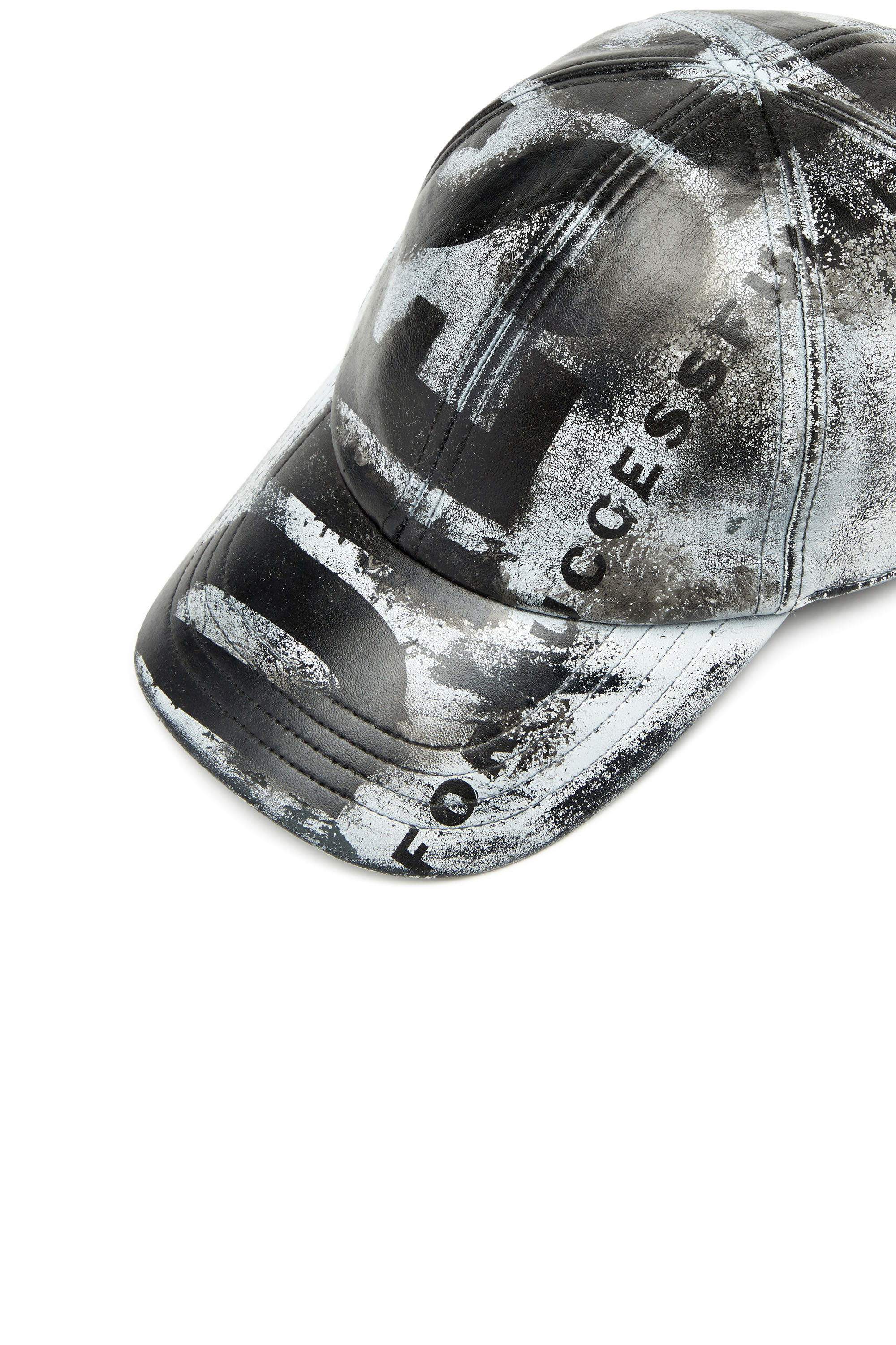 Men's Baseball cap in treated leather | Multicolor | Diesel