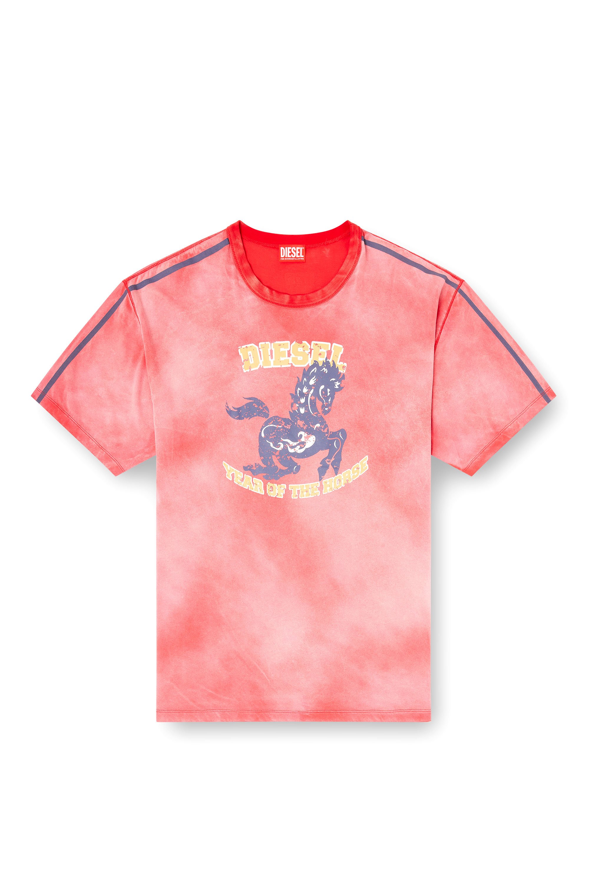 Diesel - CL-T-BOXT-HORSE, Male's Cotton T-shirt with horse graphic print in Red - 3