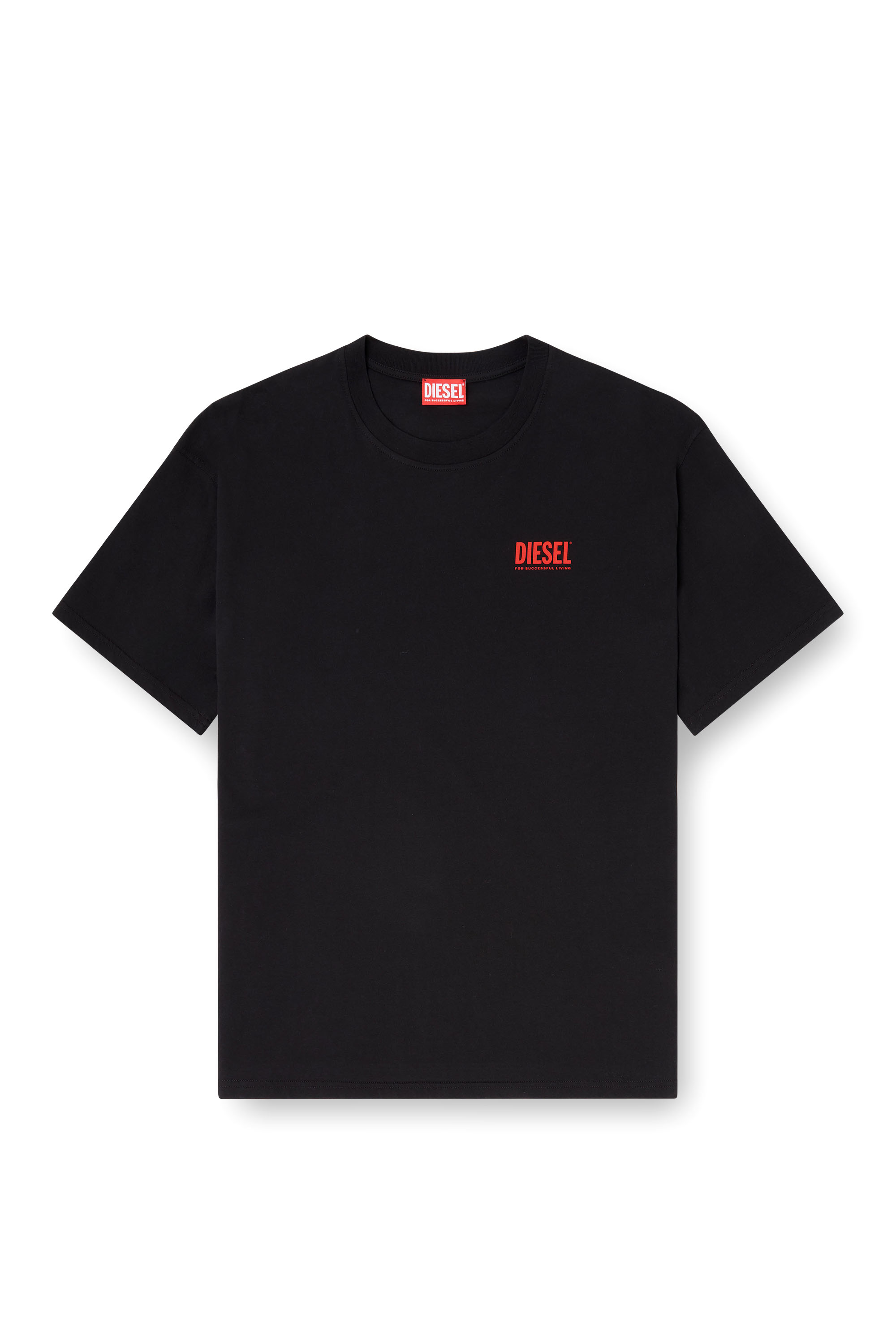 Diesel - T-BOXT-BISK, T-shirt en coton avec imprimé Diesel Biscotto Homme in Noir - 3