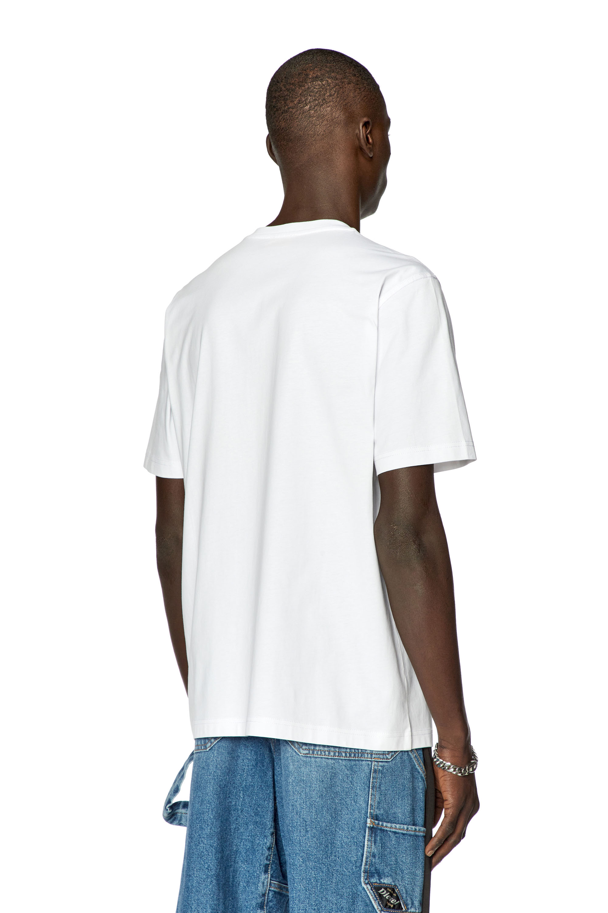 Men's T-shirt with gel Diesel print | White | Diesel
