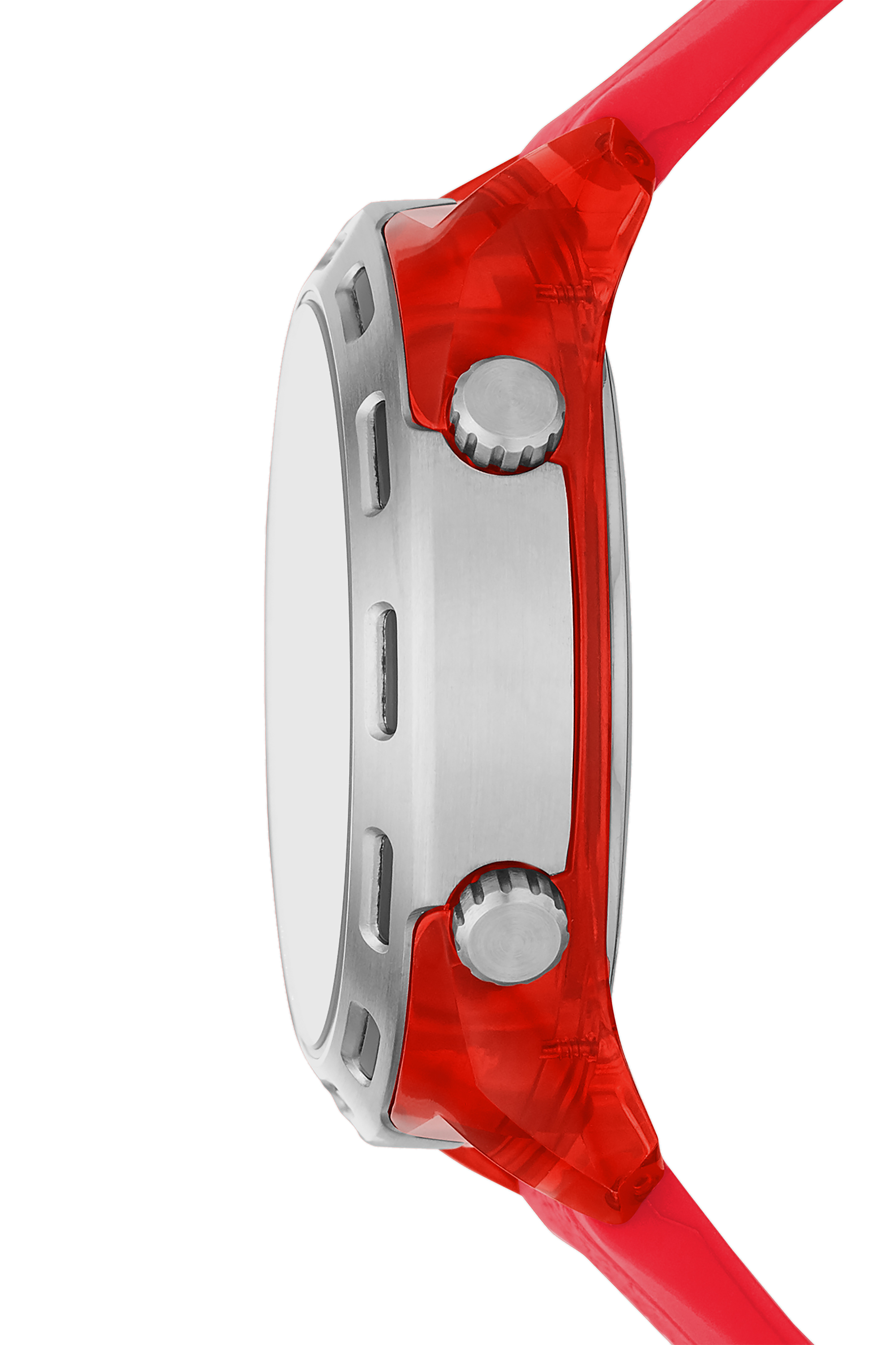 Diesel - DZ1900, Male's Crusher digital red silicone watch in Red - 3