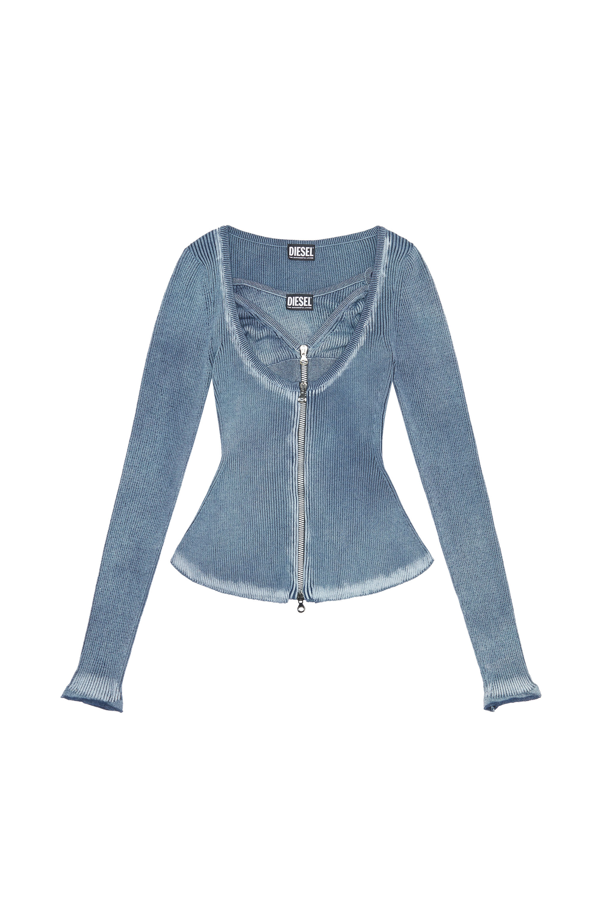 M-IDORI Woman: Knitted bra top and cardigan set | Diesel {{Country}}