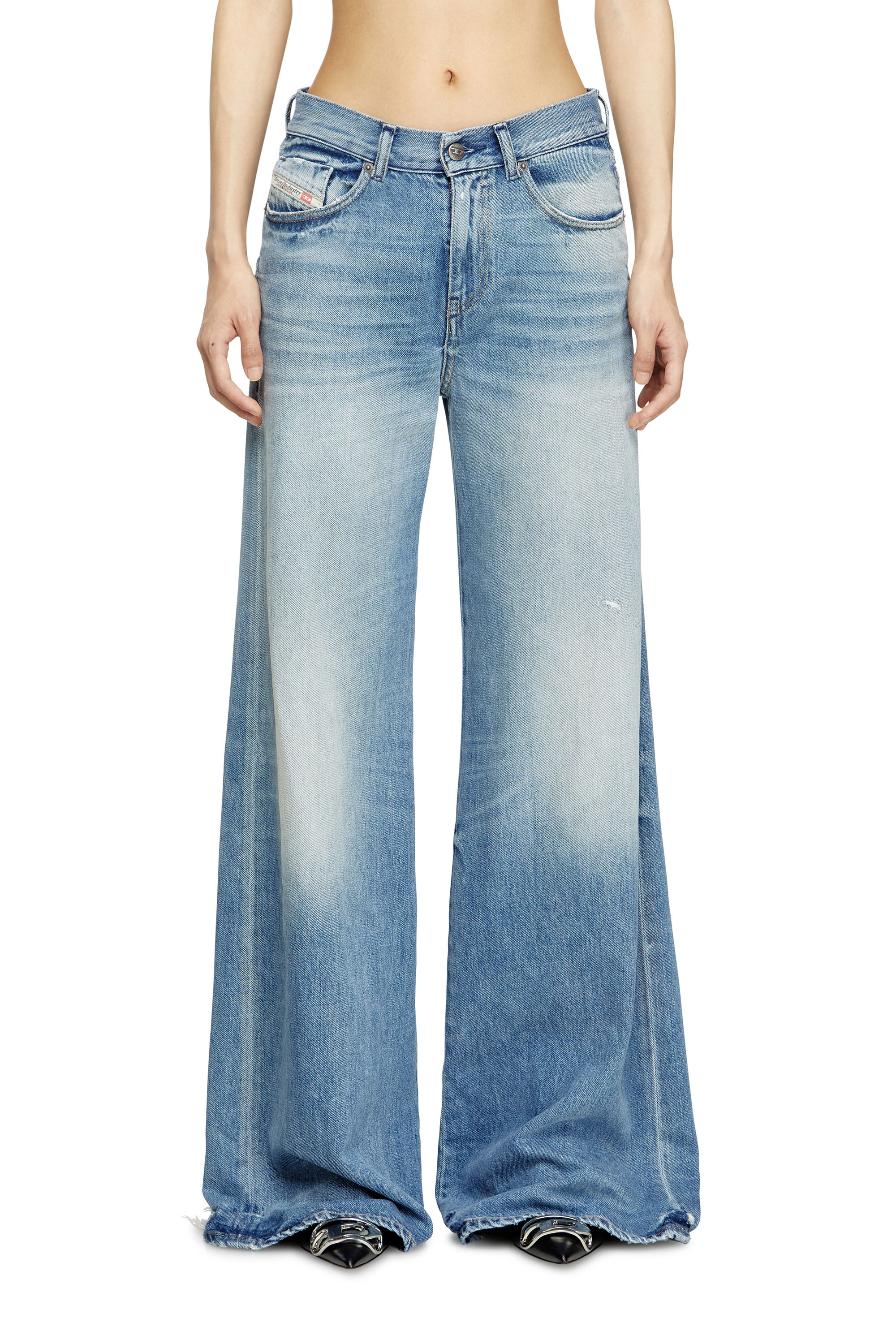 Flare Jeans 1978 D-Akemi 09M07, Light Blue Diesel - Woman's Flare Jeans 1978 D-Akemi 09M07, Light Blue - 3