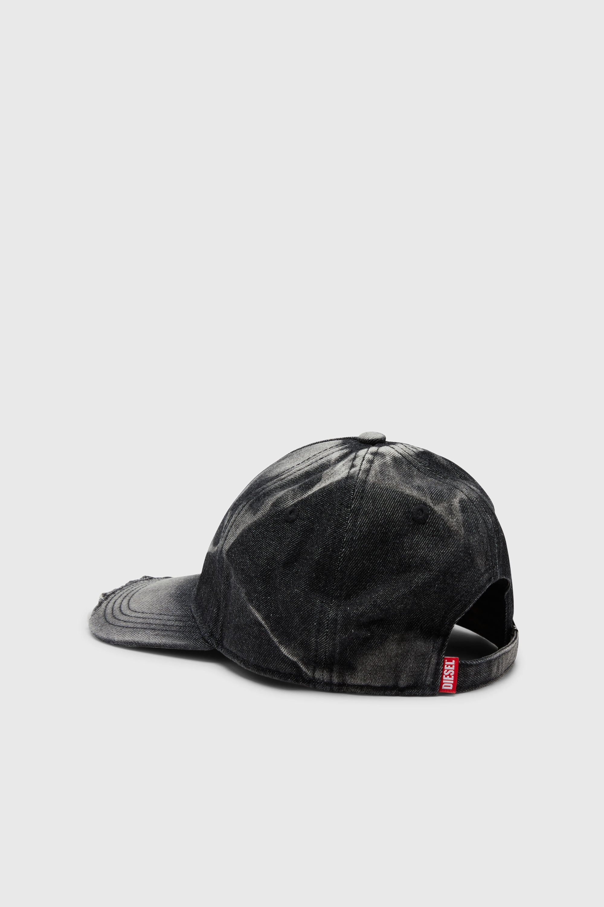 Diesel - C-SEYMON-BLACK, Casquette de baseball en denim effet &laquo; destroyed &raquo; Homme in Noir - 2