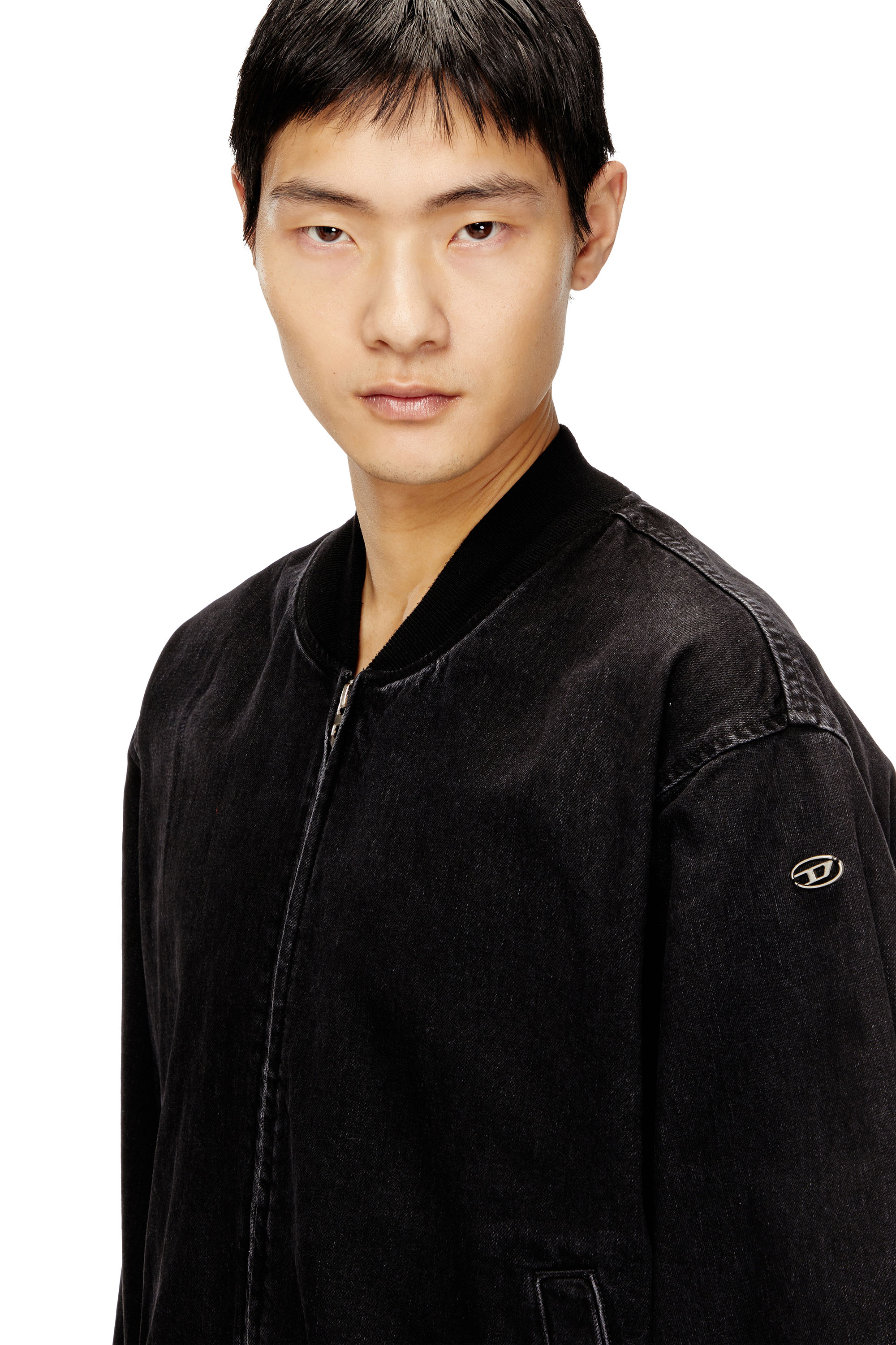 Diesel - D-GUZ, Chaqueta bomber en denim Unisex in Negro - 4