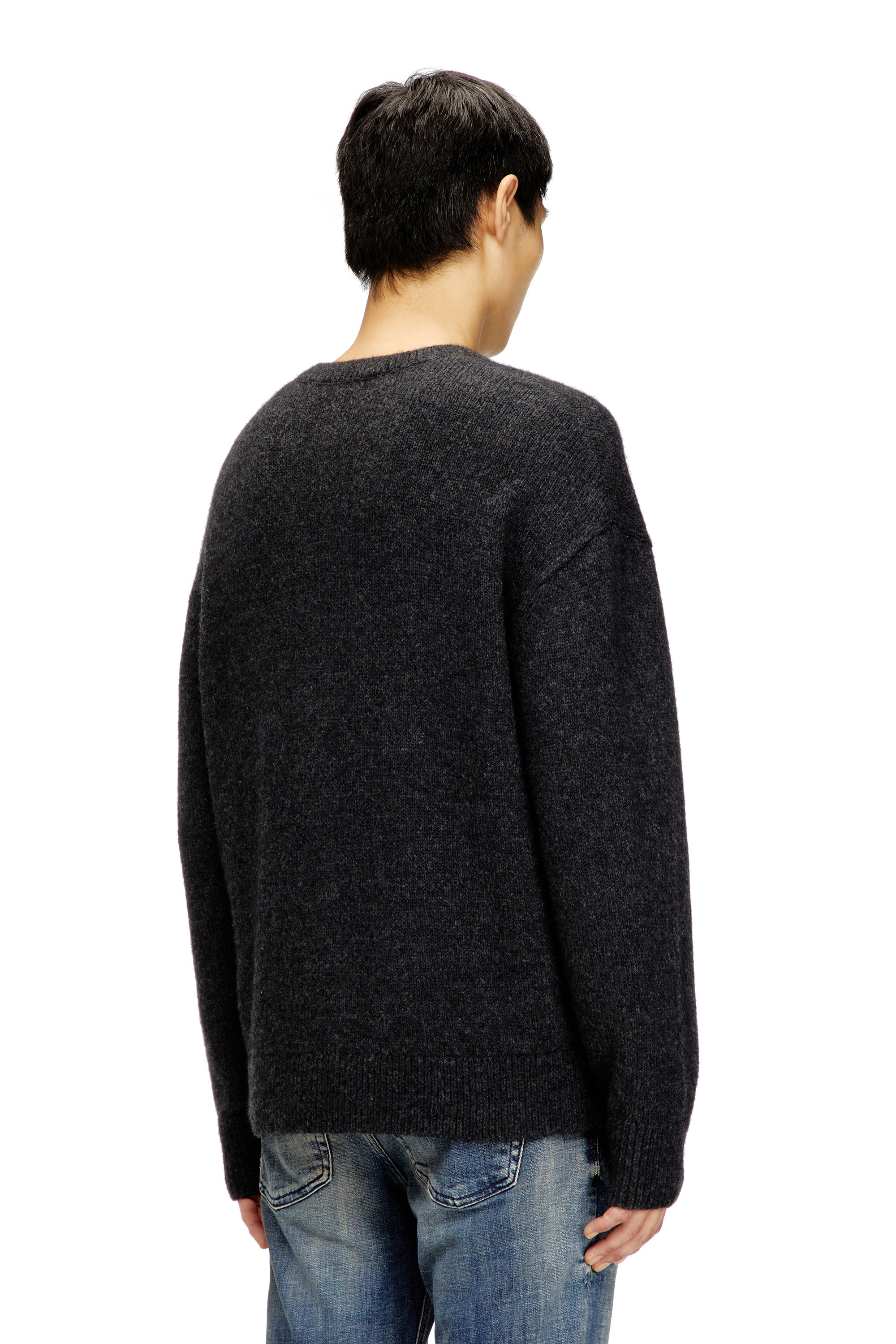 Diesel - K-AREESO, Male's Jumper in wool and alpaca blend in Black - 4