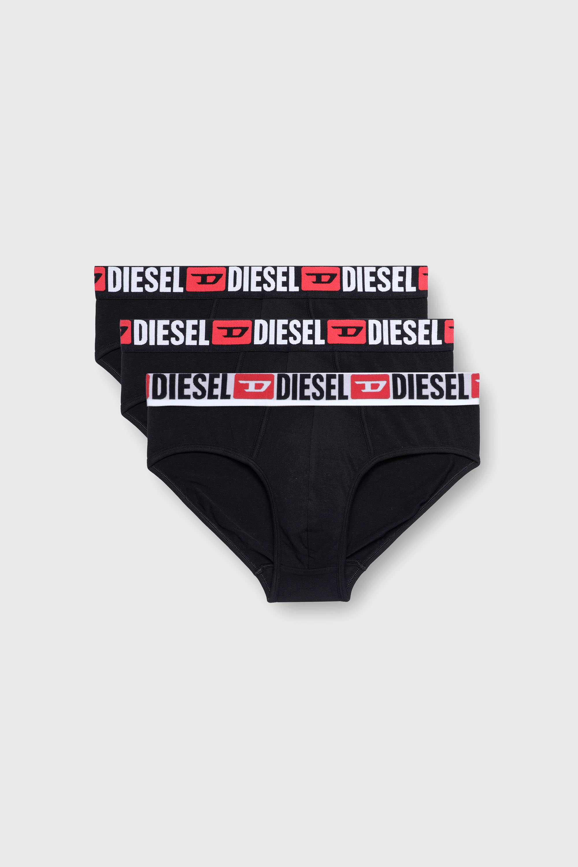 Diesel - UMBR-ANDRETHREEPACK, Paquete de tres calzoncillos de slip de color liso Hombre in Negro - 2
