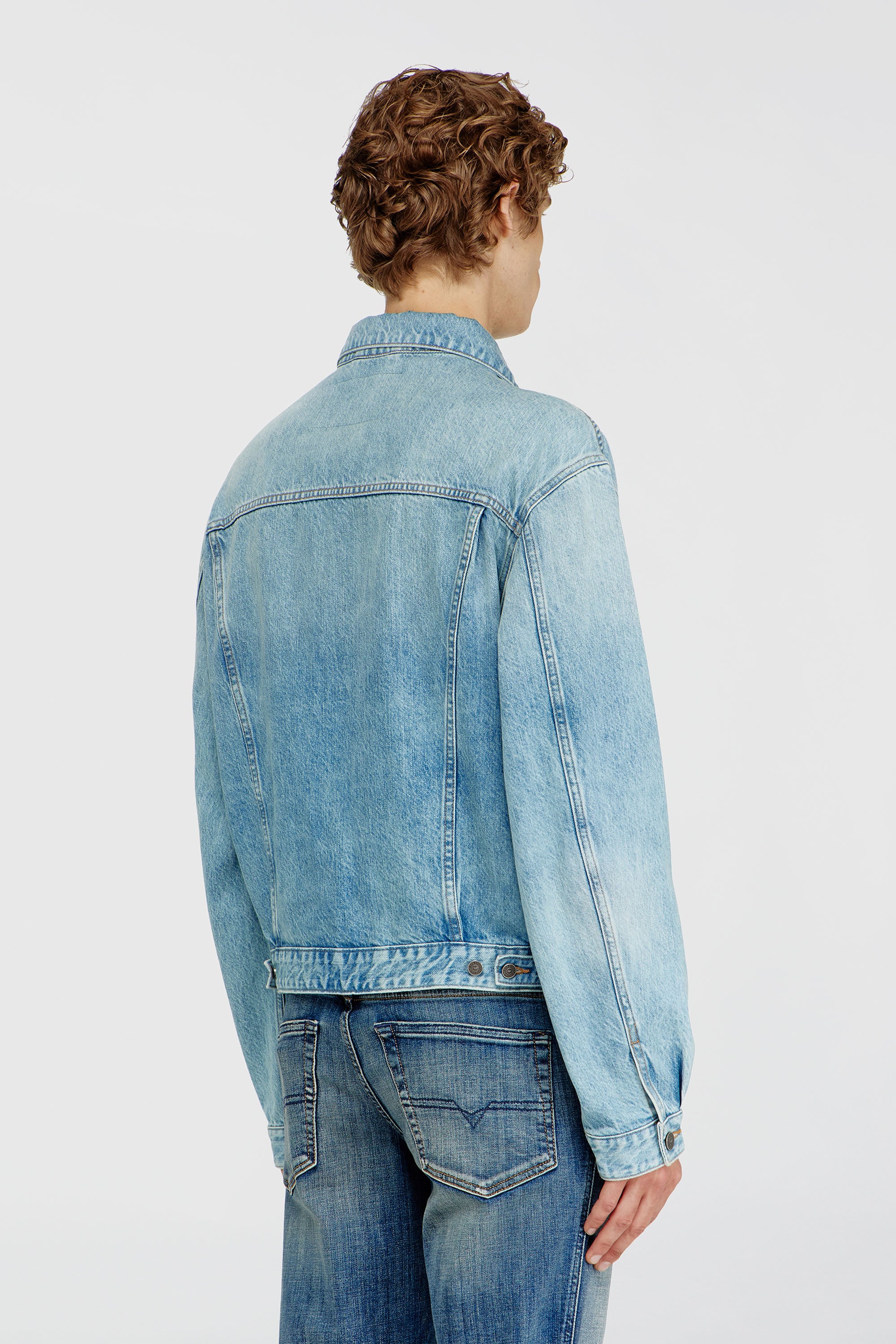 Diesel - D-RANGER, Unisex's Trucker jacket in denim in Light Blue - 5