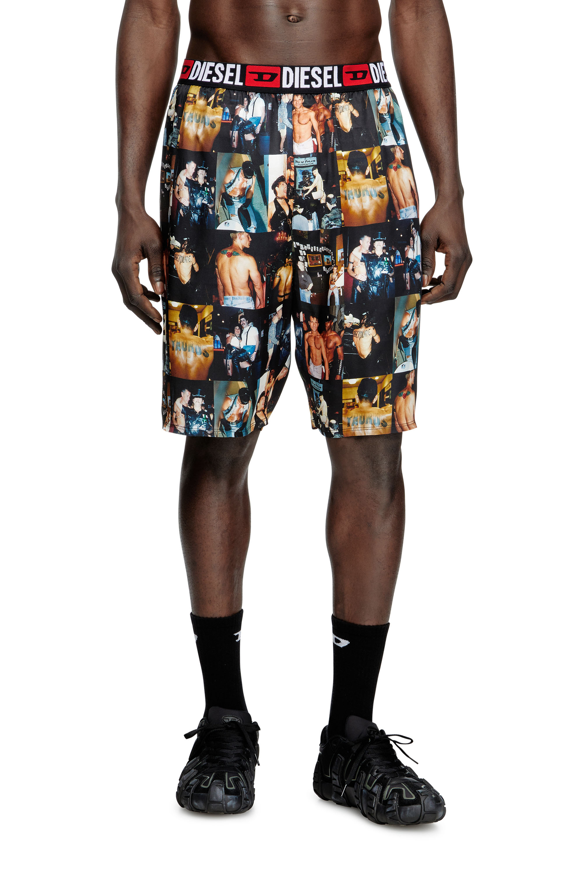 Diesel - PR-P-TOLL-SHOR-TOM25, Pantalones cortos con estampados gráficos Unisex in Negro - 3