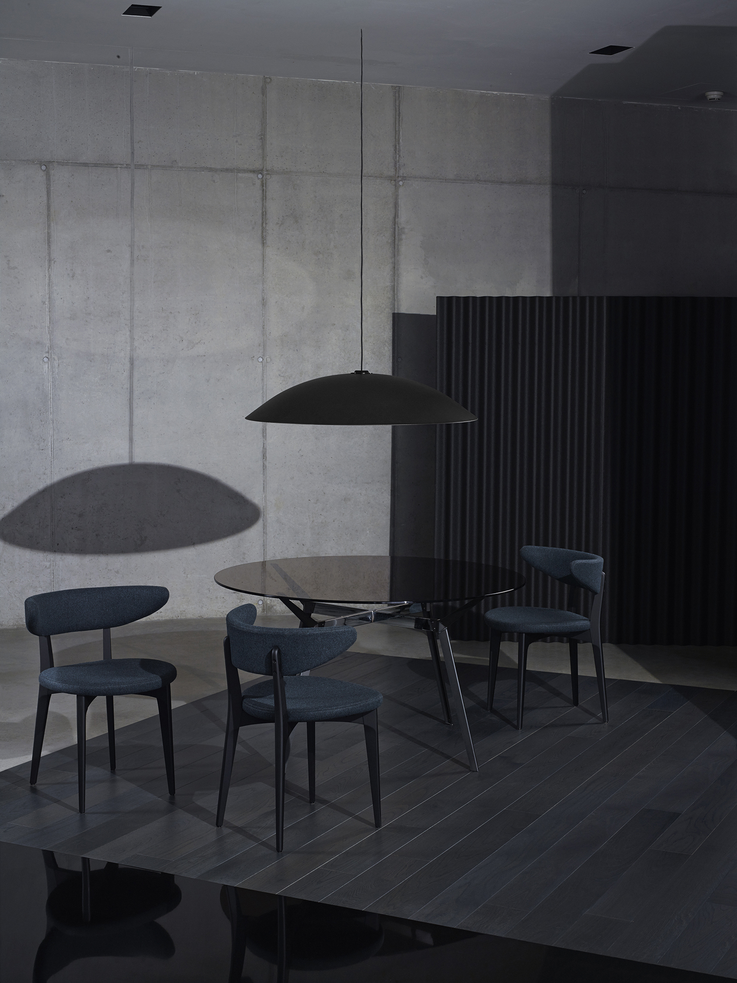 Diesel - DL2H55 SHORTWAVE, Unisex's Wood chair covered by polyurethane foam in Blue - 3