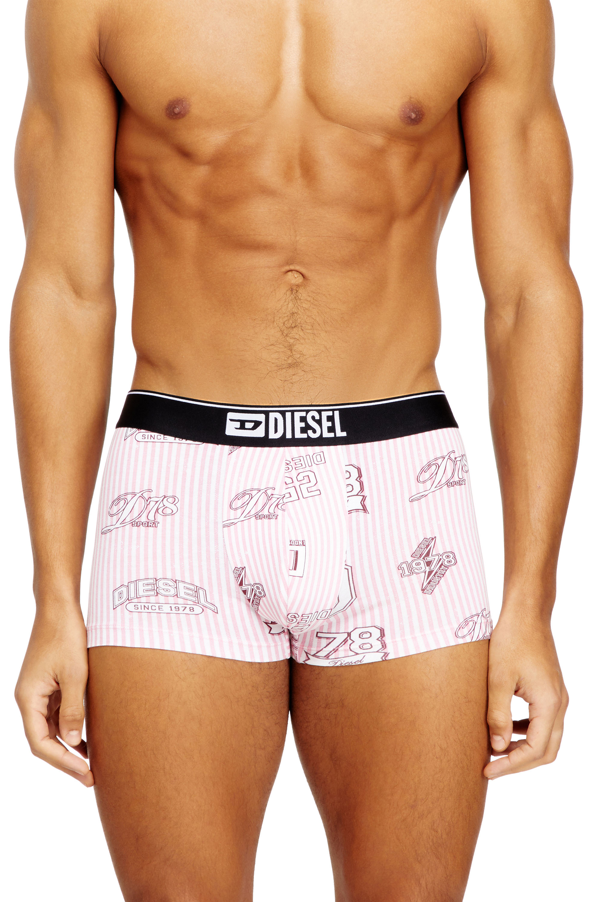 Diesel - DAMIEN-D-BOX-3PACK, Man's 3-pack of stretch cotton boxers with all-over print in Black/White - 1