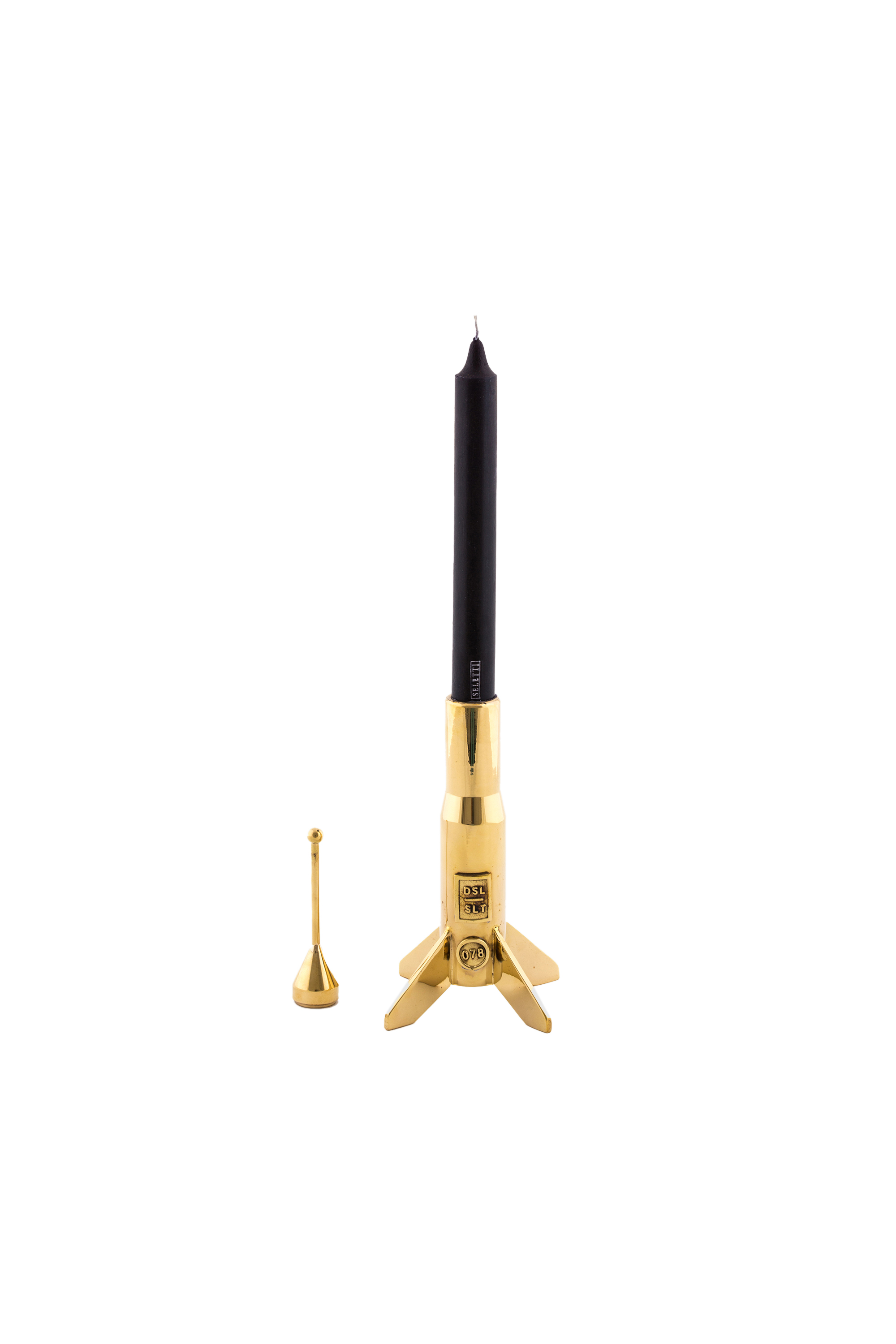 Gold brass candle holder, &oslash; cm 13 / 5.1"