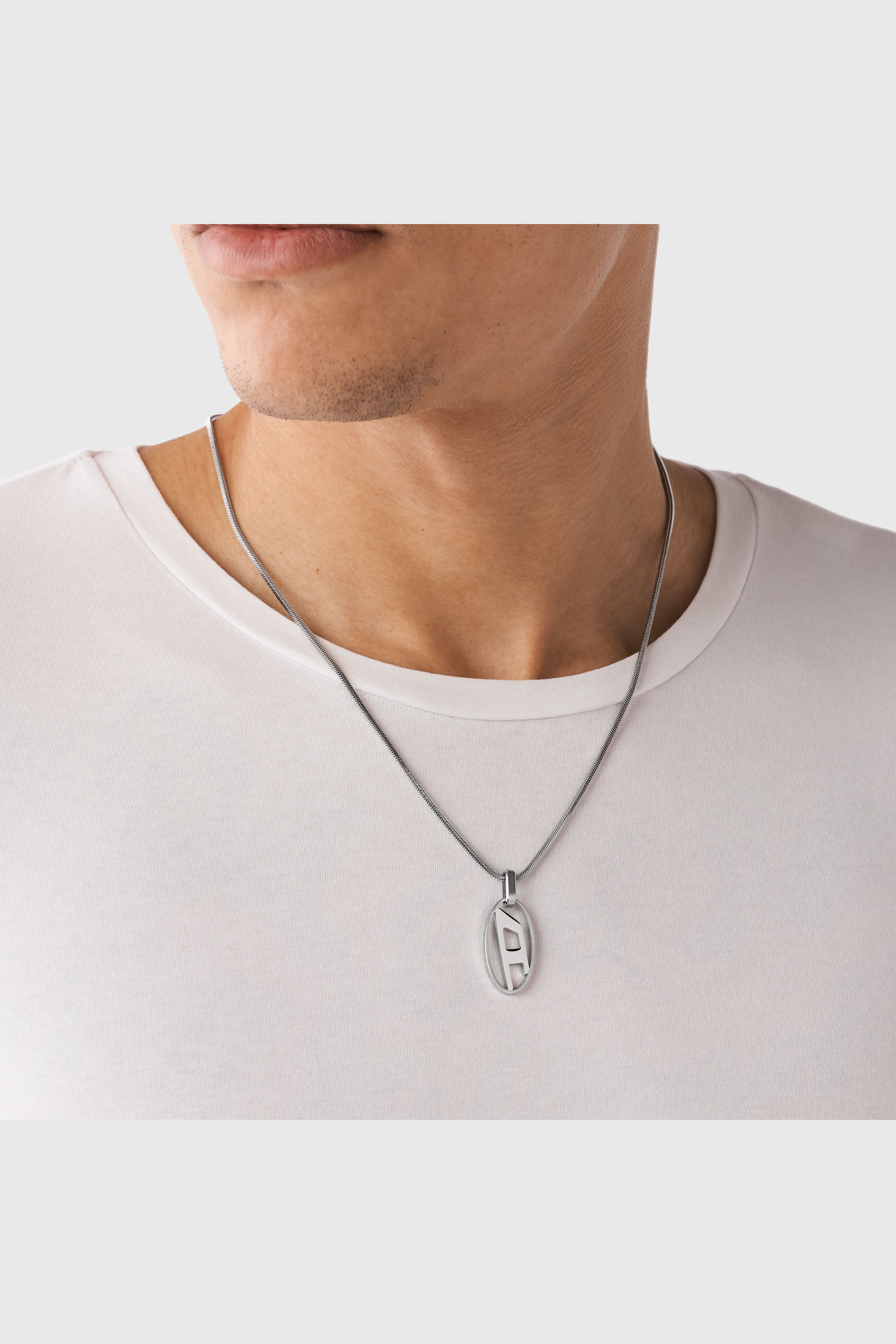 Diesel - DX1342, Collar con colgante en acero inoxidable Unisex in Plateado - 3