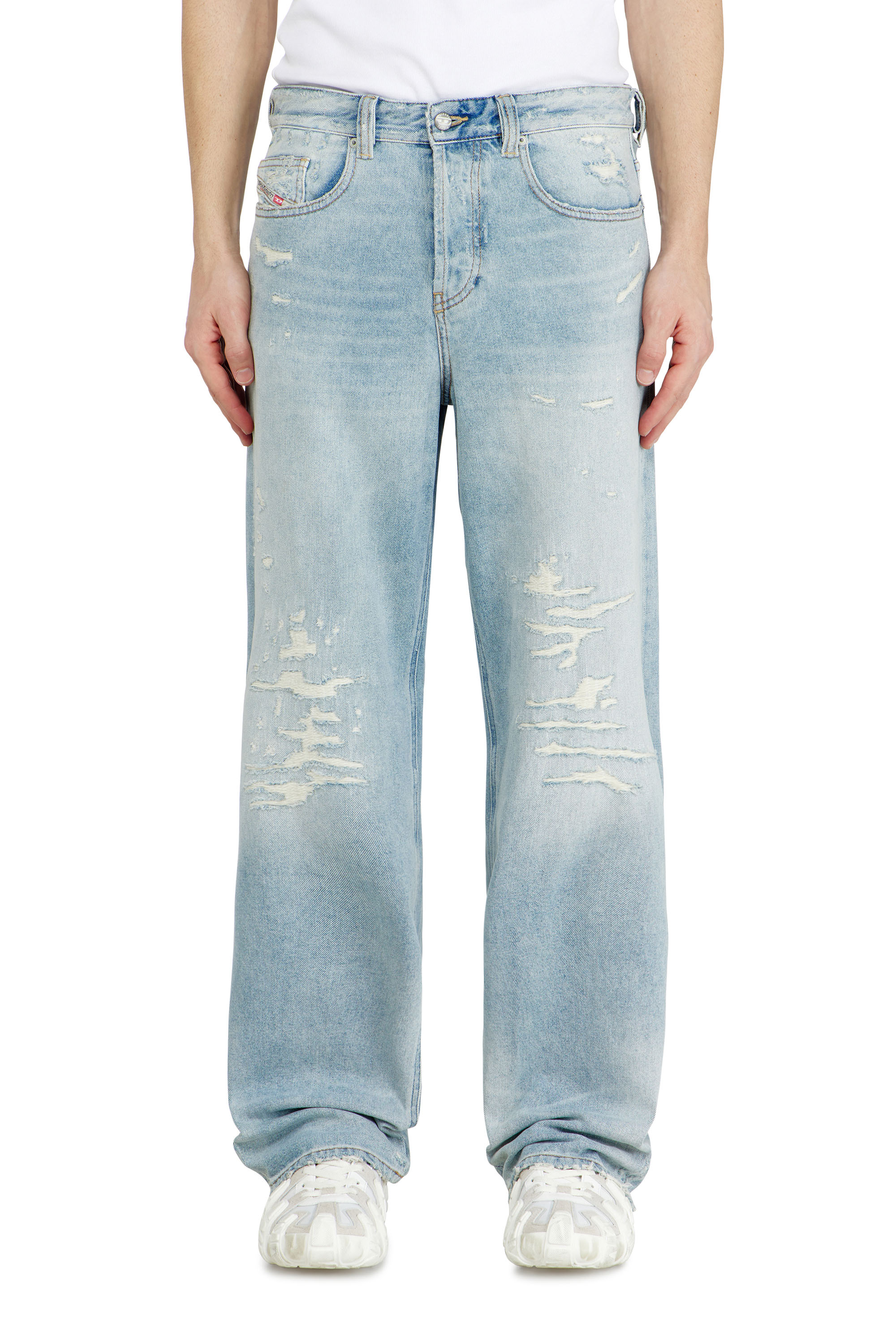 Diesel - Relaxed Jeans 2001 D-Macro 09M53 Homme, Bleu Clair - Image 4