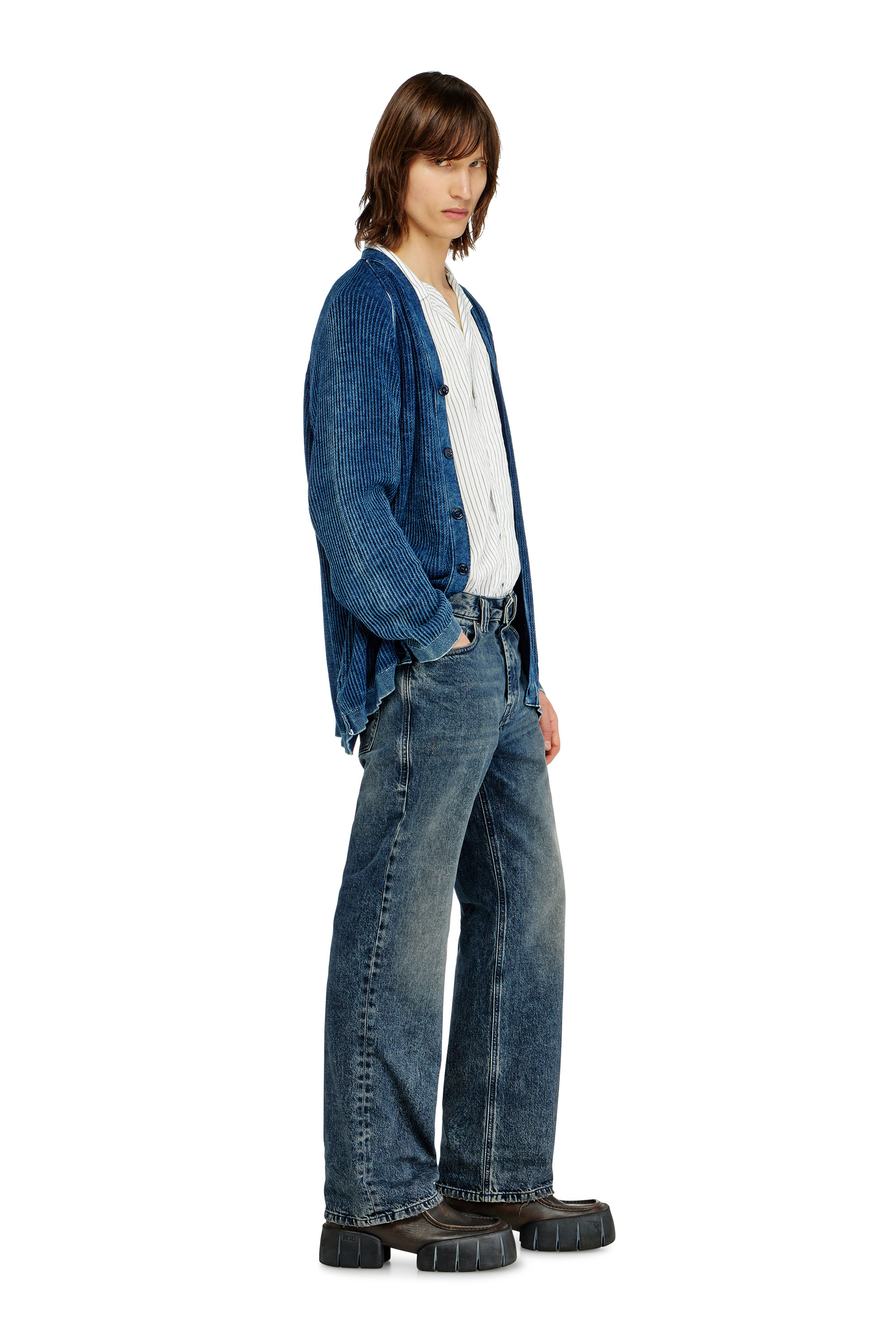 Diesel - Male's Relaxed Jeans 1980 D-Eeper 09N68, Dark Blue - 2