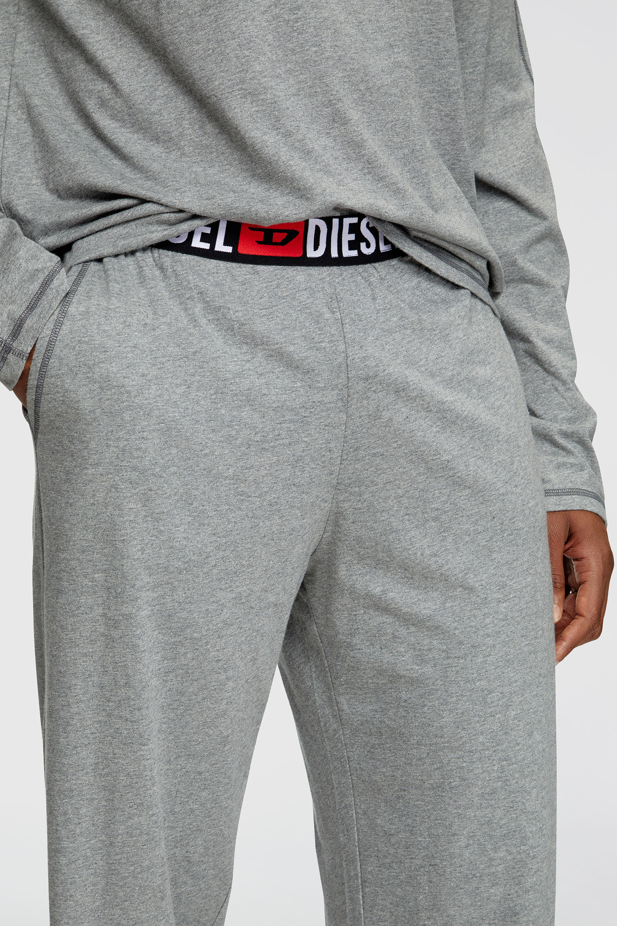 Diesel - SET-NOLAN-D-CORE, Male's Pajamas in cotton jersey in Grey - 2