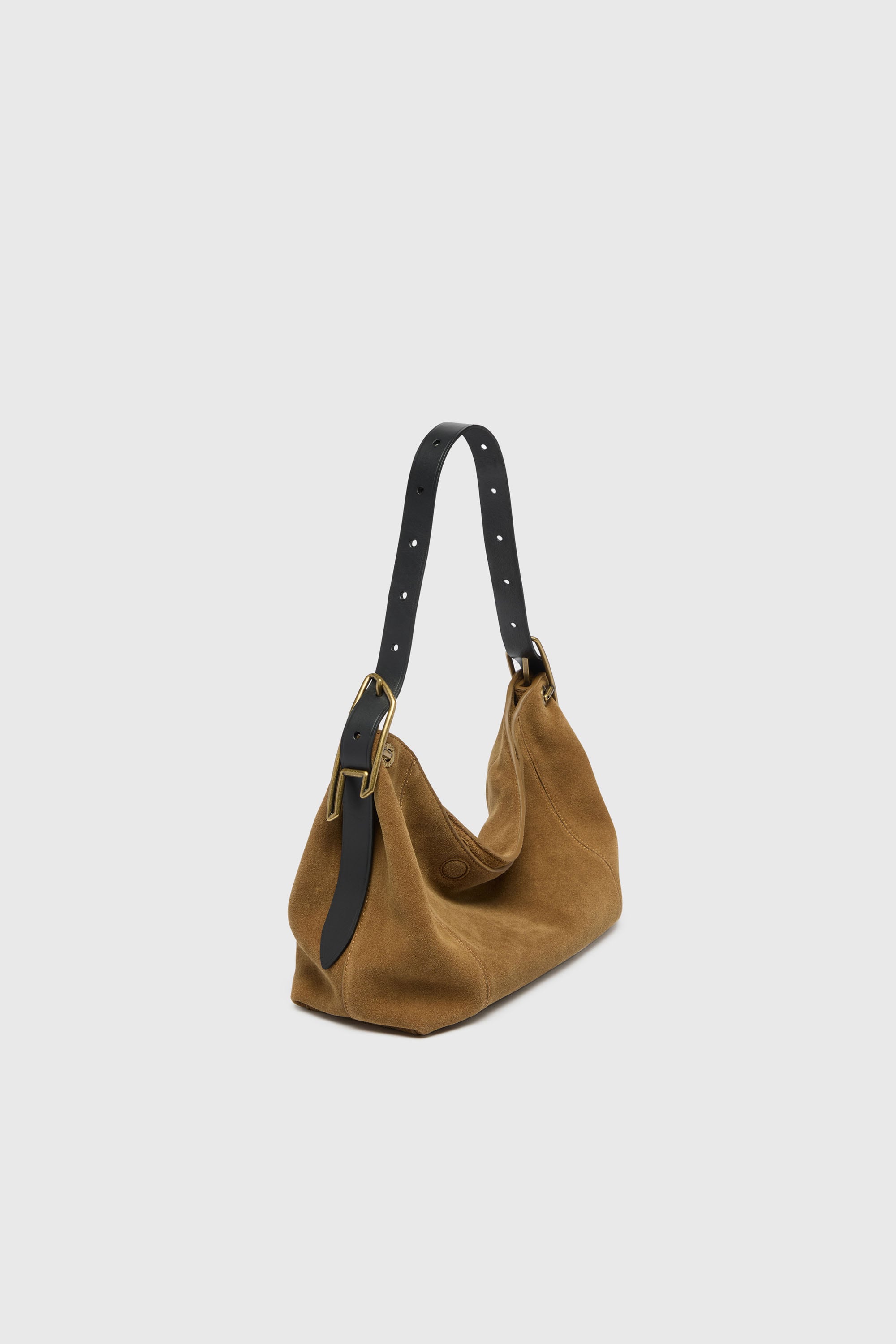 Diesel - D-LINE HOBO S, Female's D-Line-Shoulder bag in waxed suede in Light Brown - 2