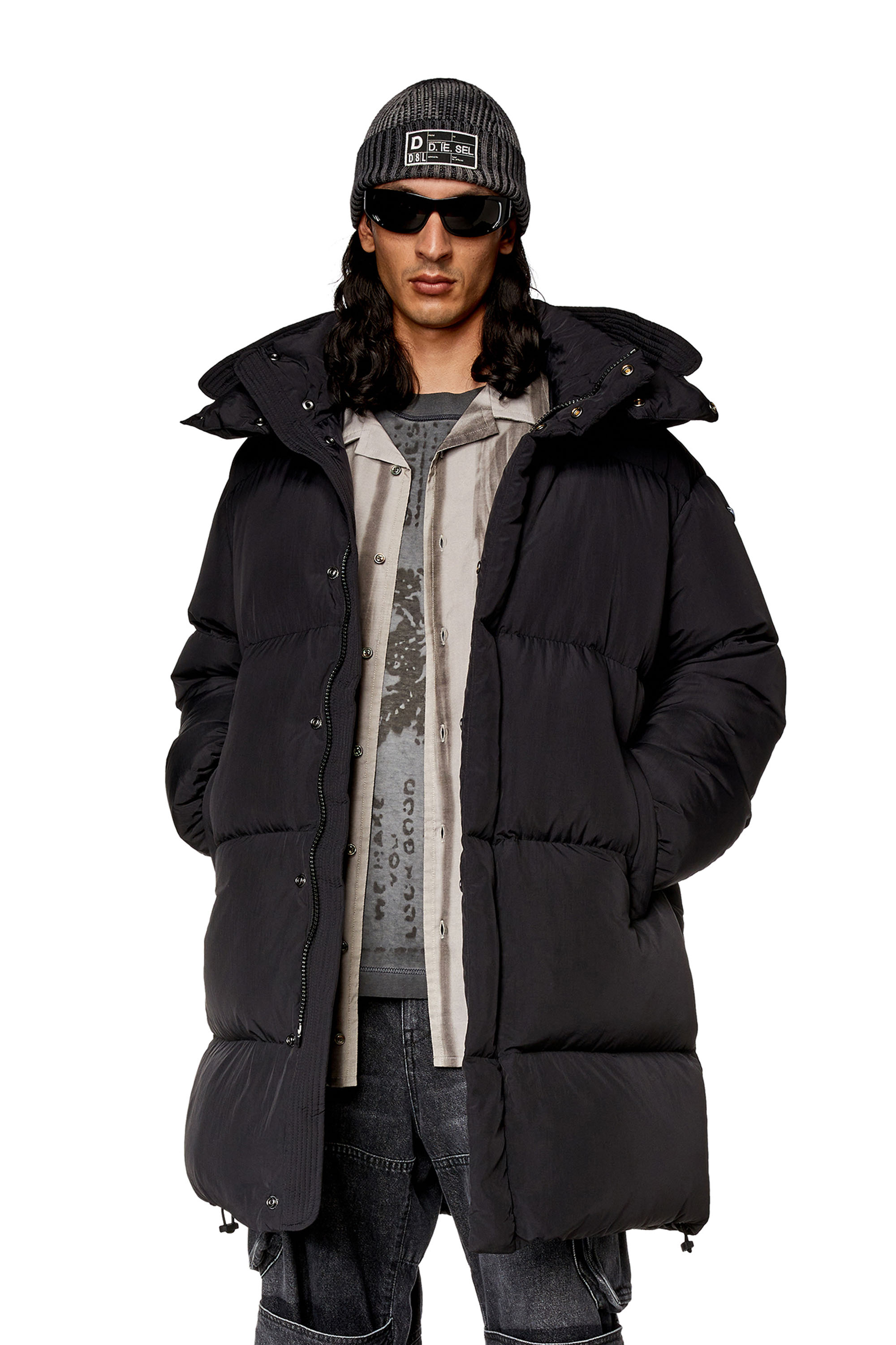 Men's Down coat with ViralOff® treatment | Black | Diesel