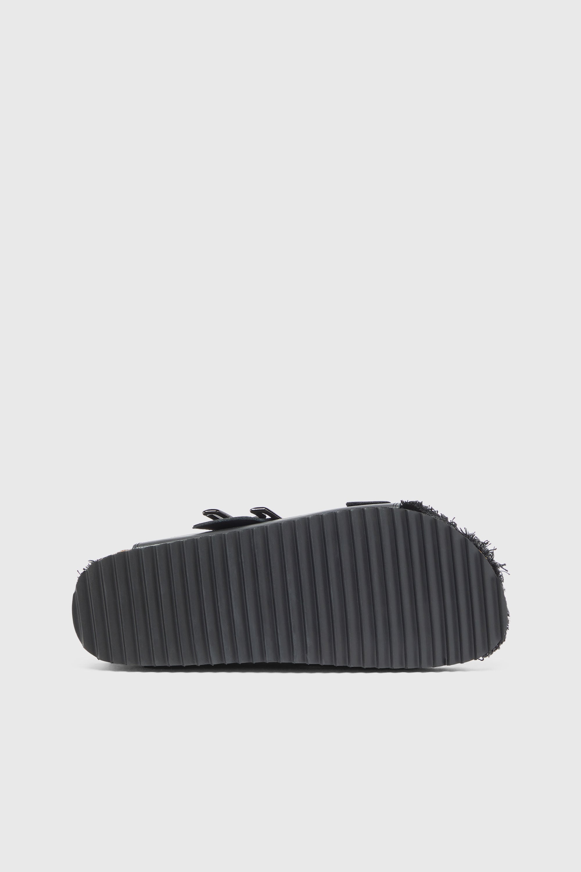 Men's D-Woodstock - Leather slide with cork footbed | Black
