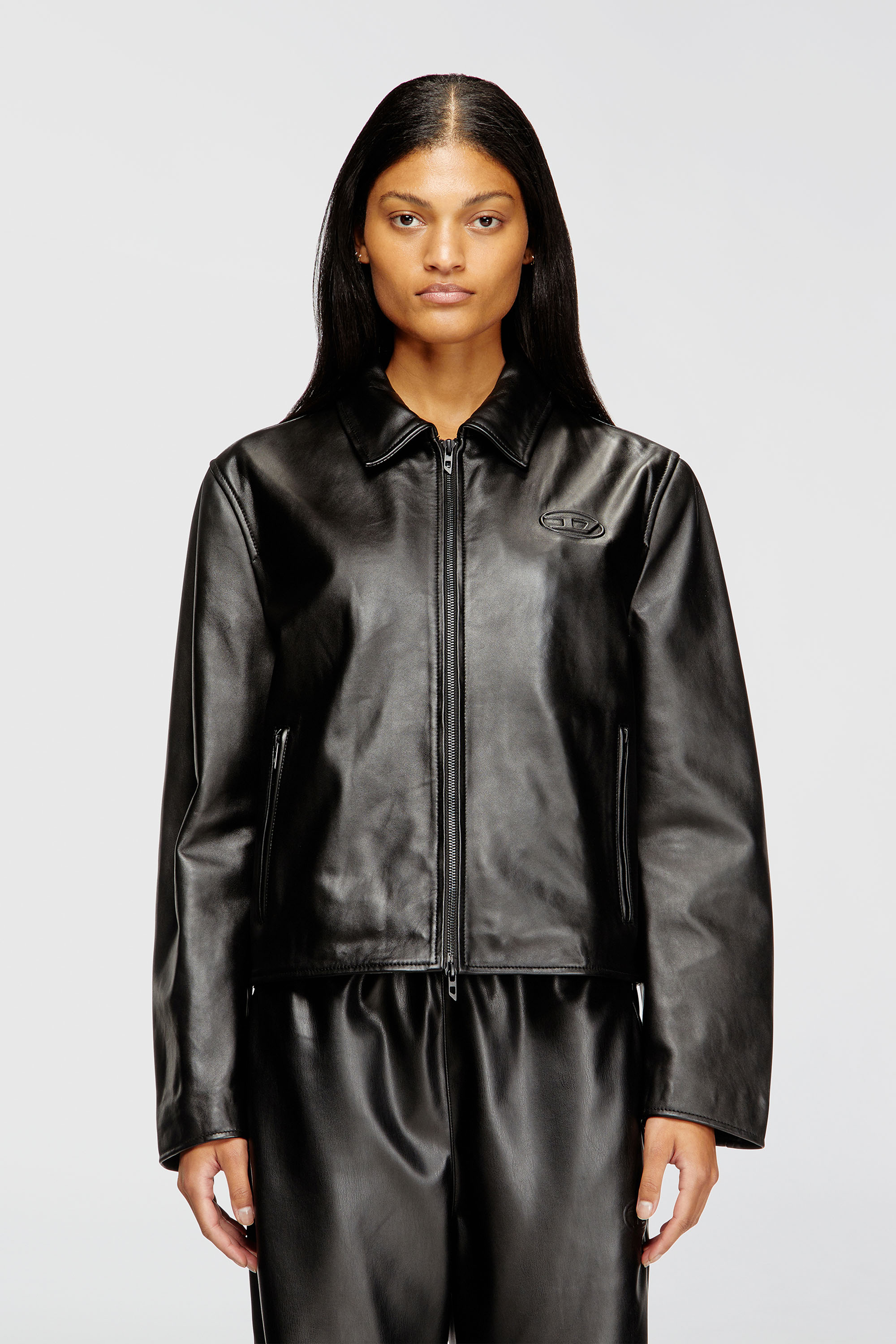 Diesel - L-AMAR-FEM-S2, Chaqueta Coach de cuero Mujer in Negro - 1