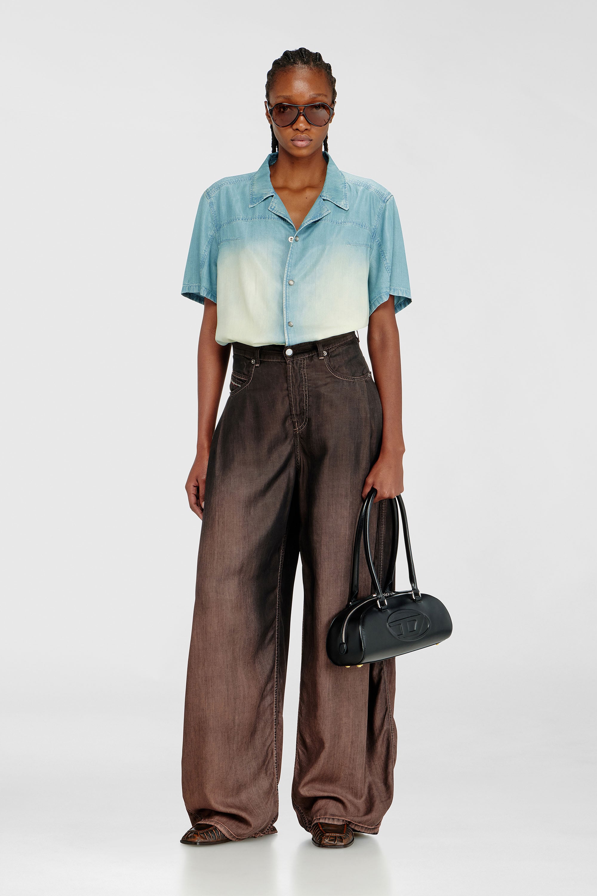 Diesel - Relaxed Jeans 1987 D-Khelz 068YF Mujer, Marr&oacute;n - 1