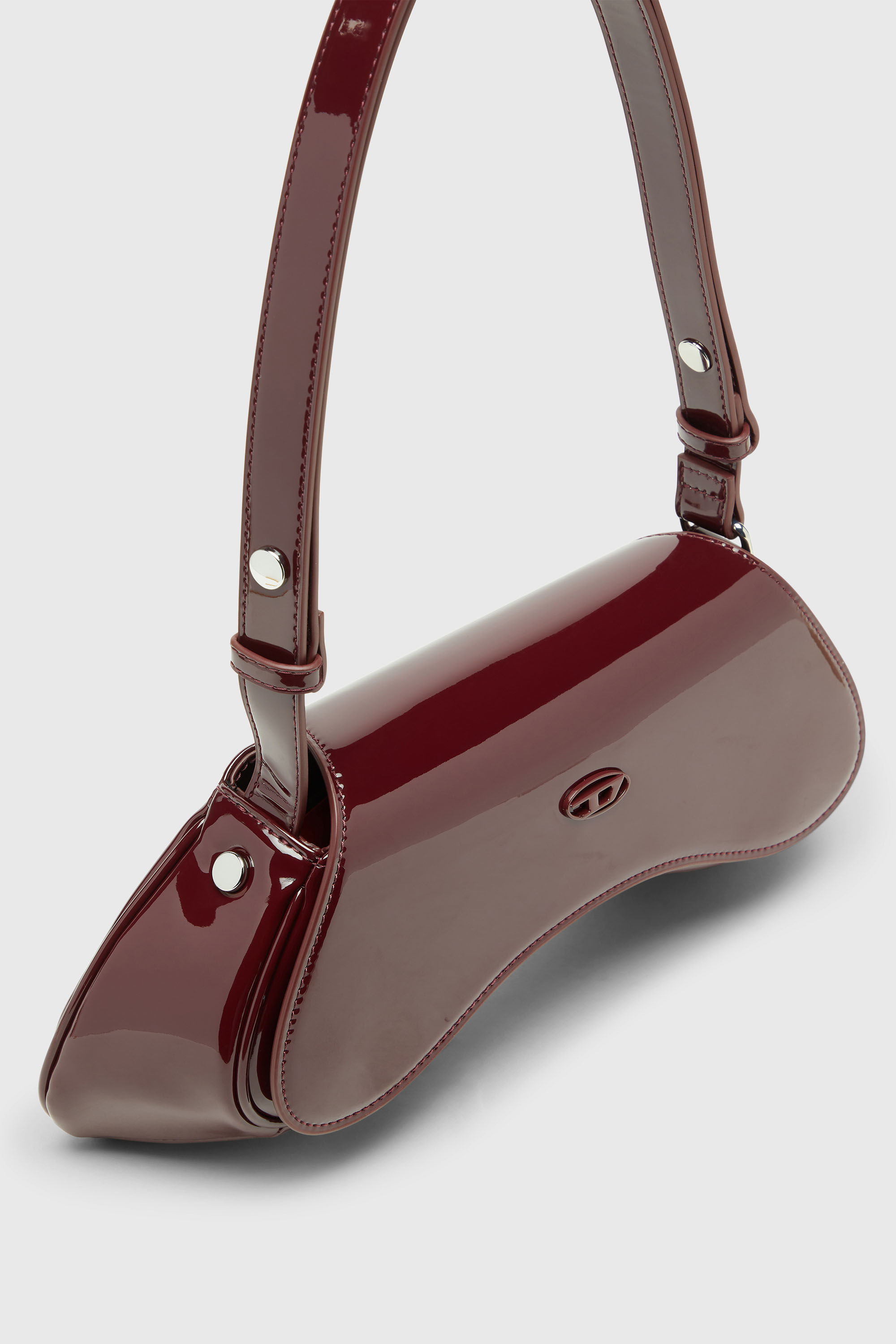 Diesel - PLAY CROSSBODY, Woman's Play-Glossy crossbody bag in Burgundy - 5
