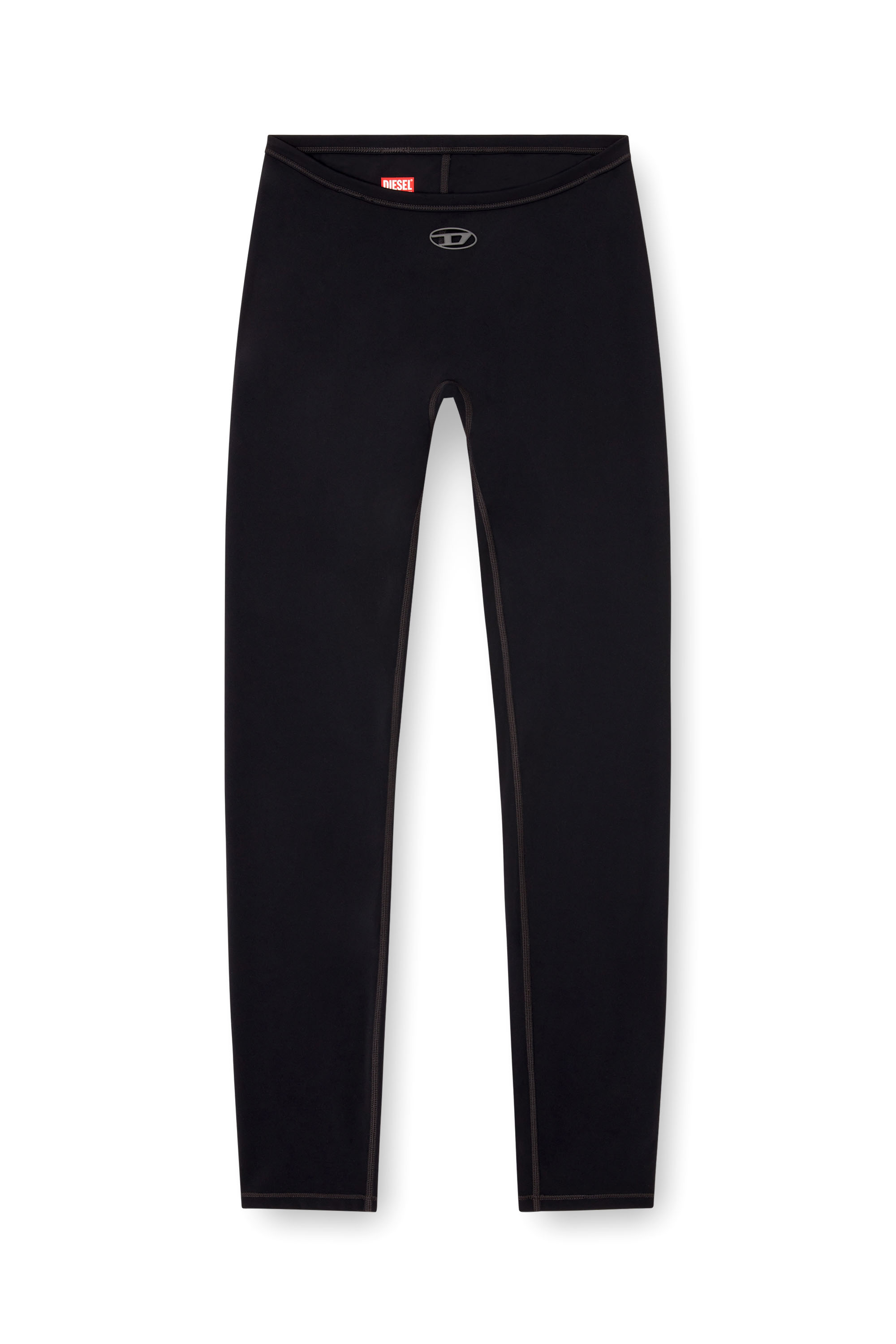 Diesel - MINA-UTLT, Woman's Stretch Nylon leggings in Black - 5