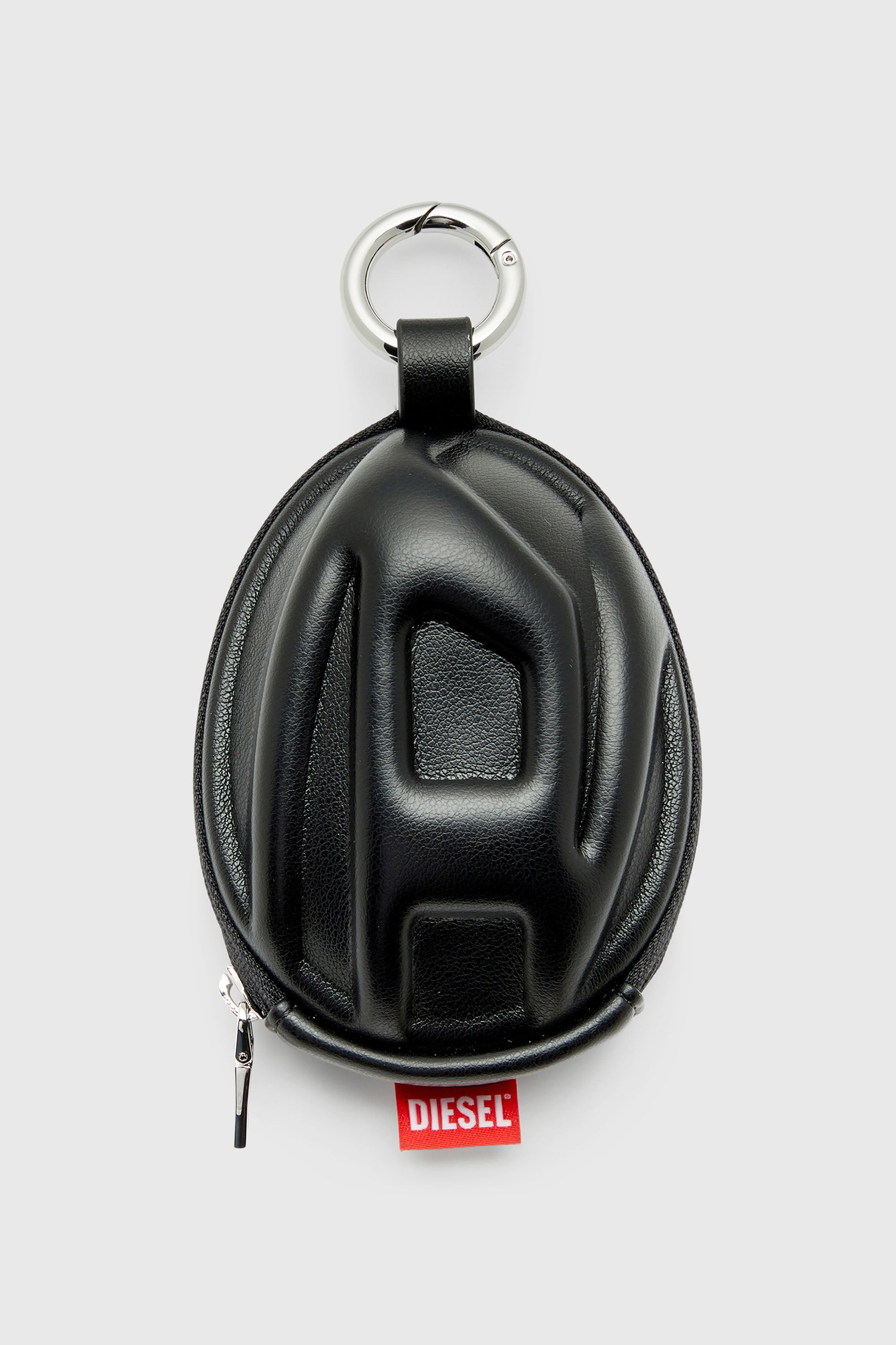 Diesel - CHARM-POD, Male's Charm in matte PU with Oval D logo in Black - 1