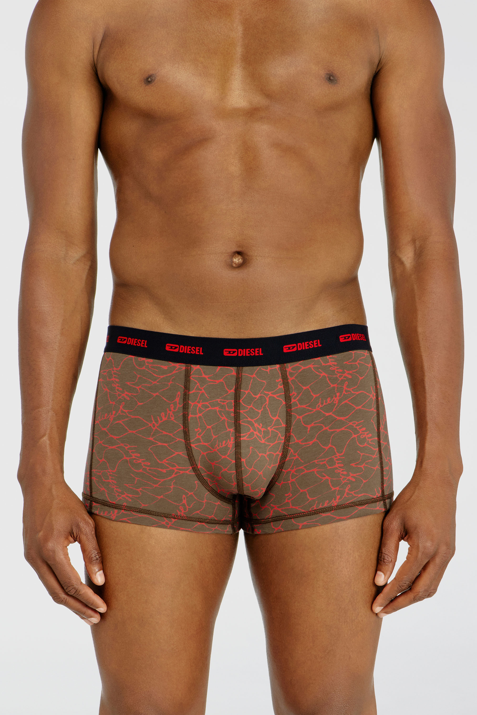 Diesel - DAMIEN-UTLT-3PACK, Male's Three-pack of trunks with graphic motif in Black/Brown - 2