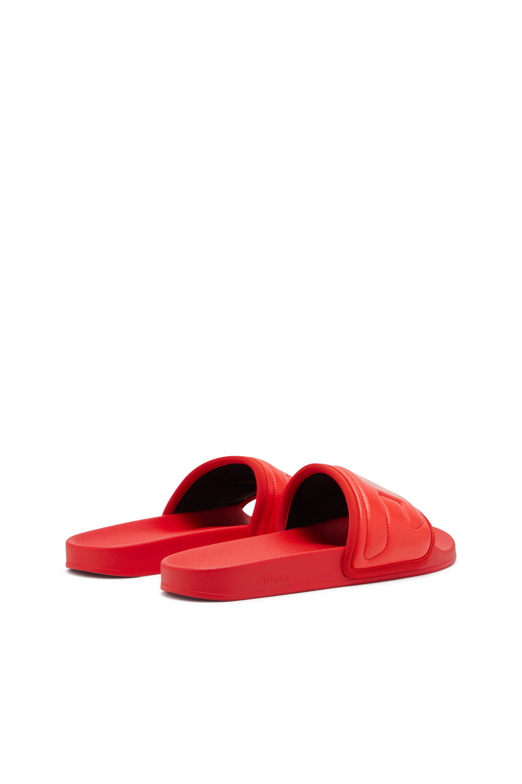 Diesel - SA-MAYEMI PUF X, Unisex's Sa-Mayemi Puf X - Pool slides with puffy D logo in Red - 3