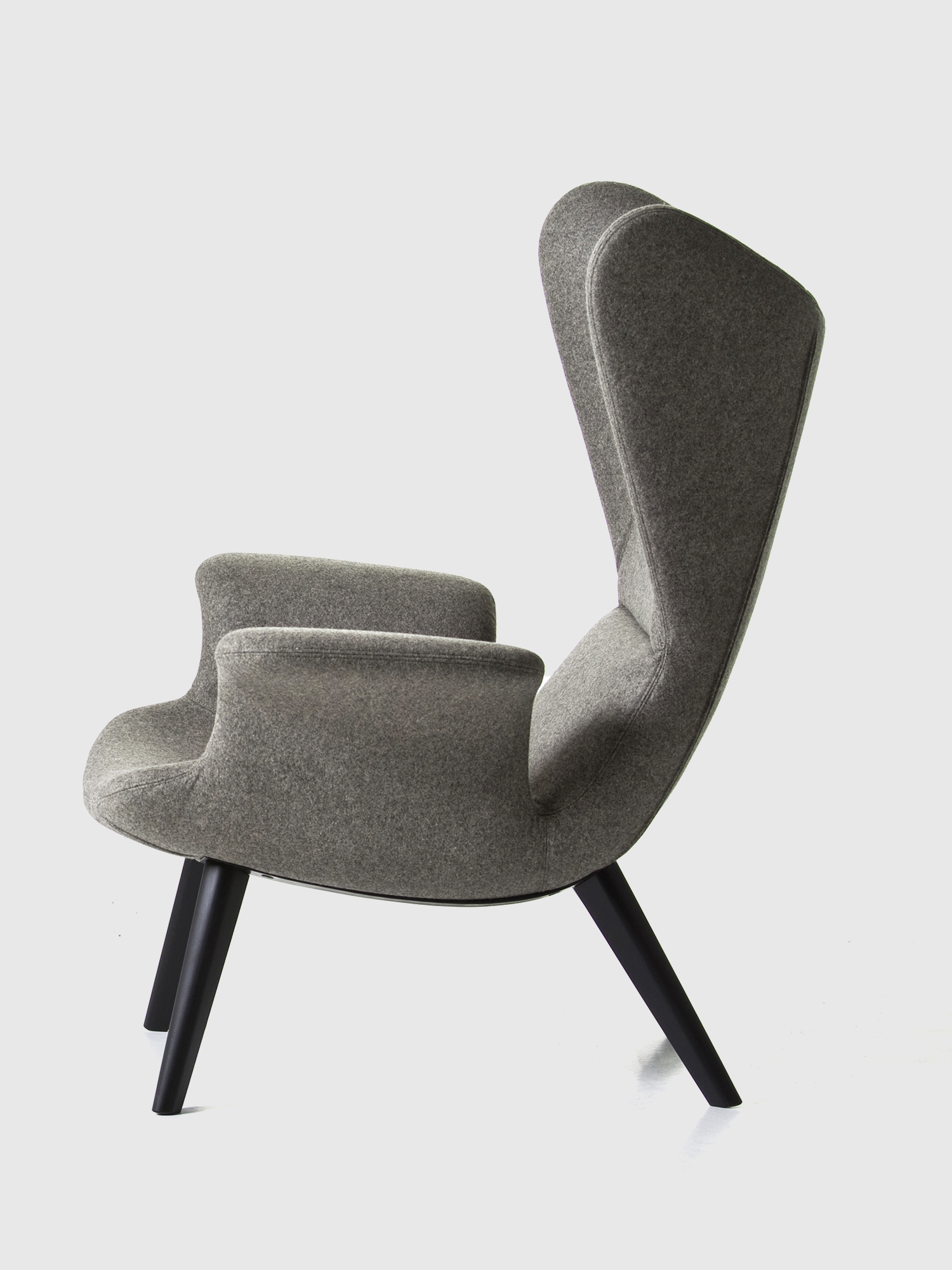 Diesel - DL2H05 LONGWAVE, Unisex's High back lounge chair in Grey - 2