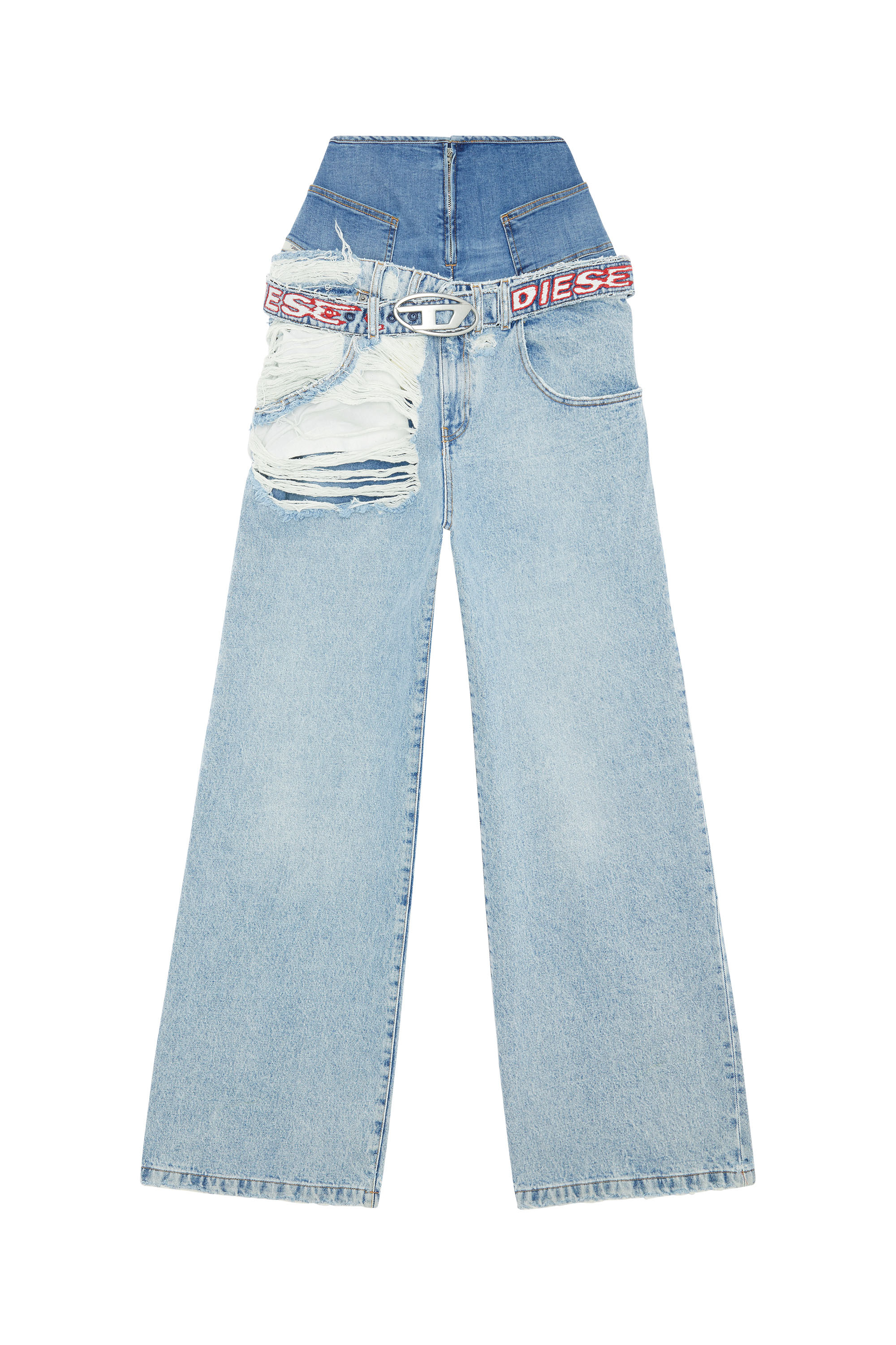 Diesel - Woman's Boyfriend Jeans D-Illin 0EMAG, Light Blue - 2