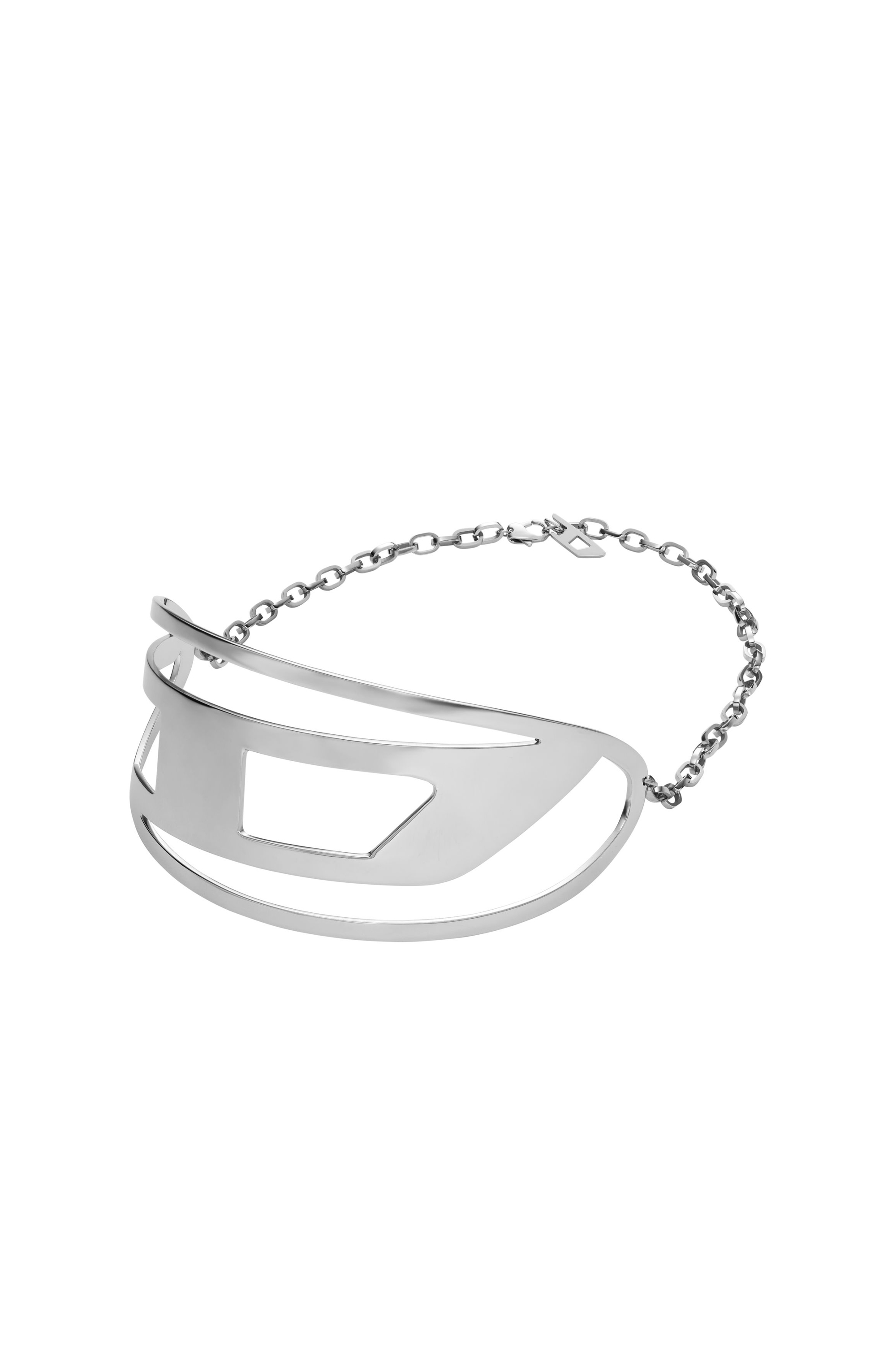 Women's Stainless steel choker necklace | Silver | Diesel