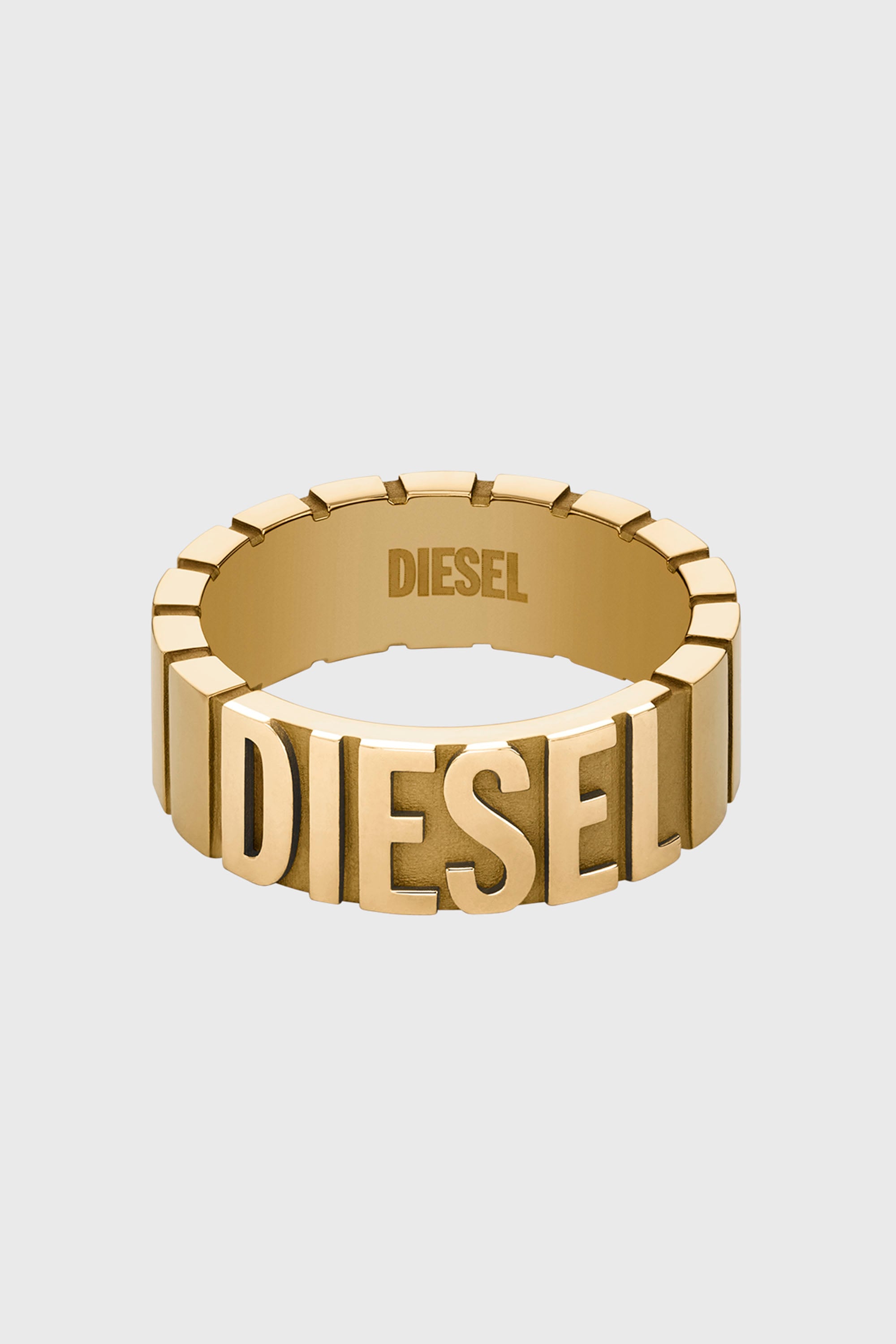 Diesel - DX1439, Unisex's Gold-tone stainless steel ring in Gold - 2