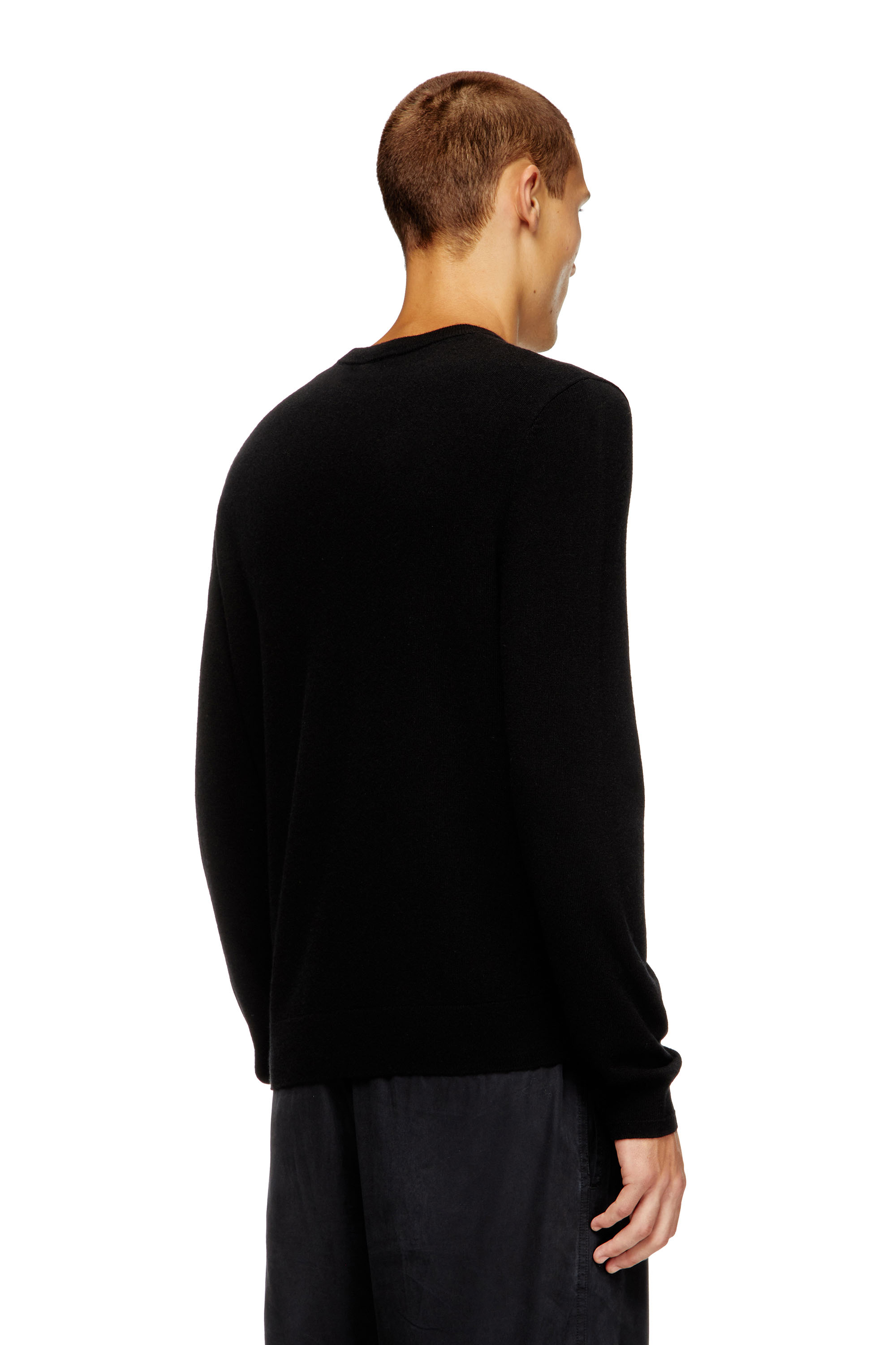 Diesel - K-VIERI, Male's Wool and cashmere jumper in Black - 3