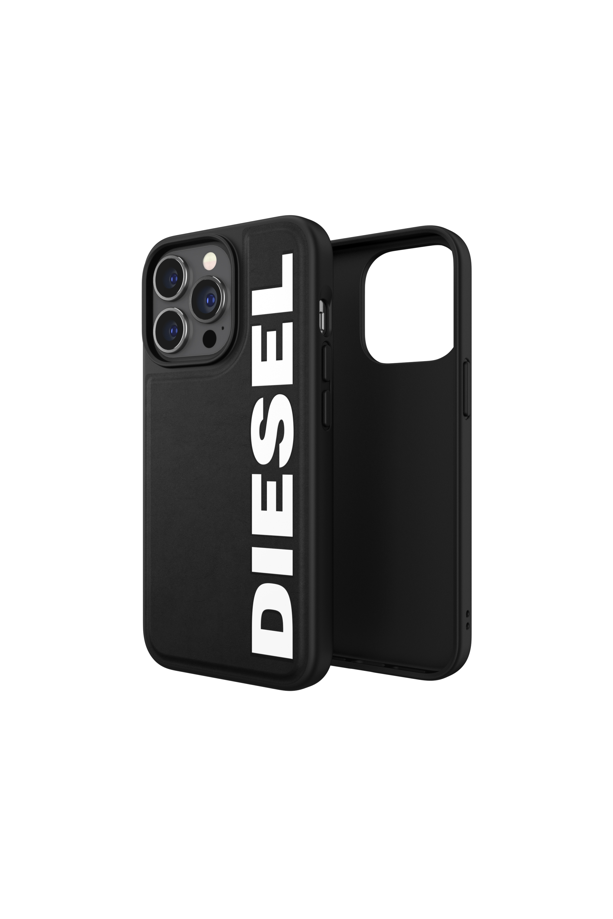 スマホアクセサリー DIESEL Black Oxidized Biscotto Case DIESEL iPhone14/13ケース De-Fased Biscotto ブラック